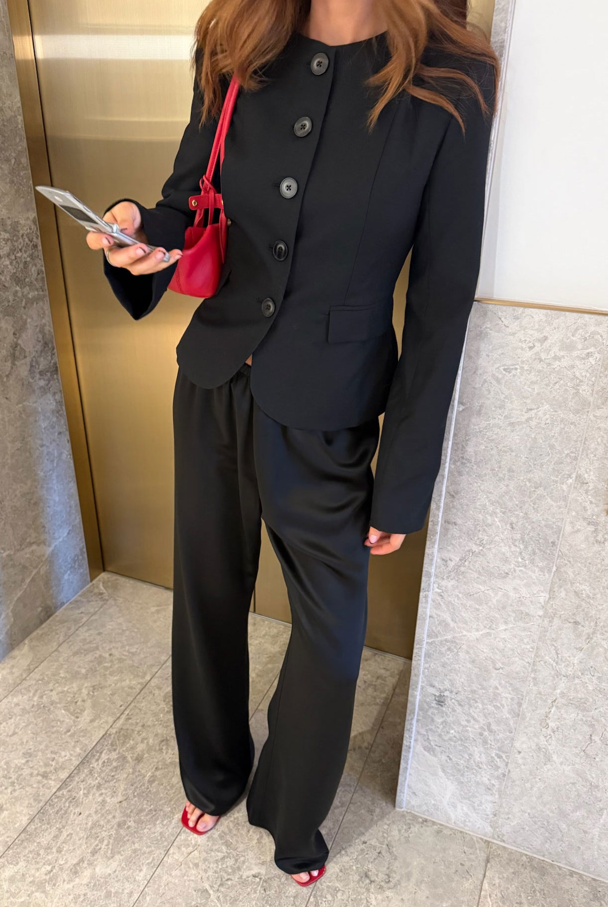 Alexandra Pant Black SATIN PANTS bubish