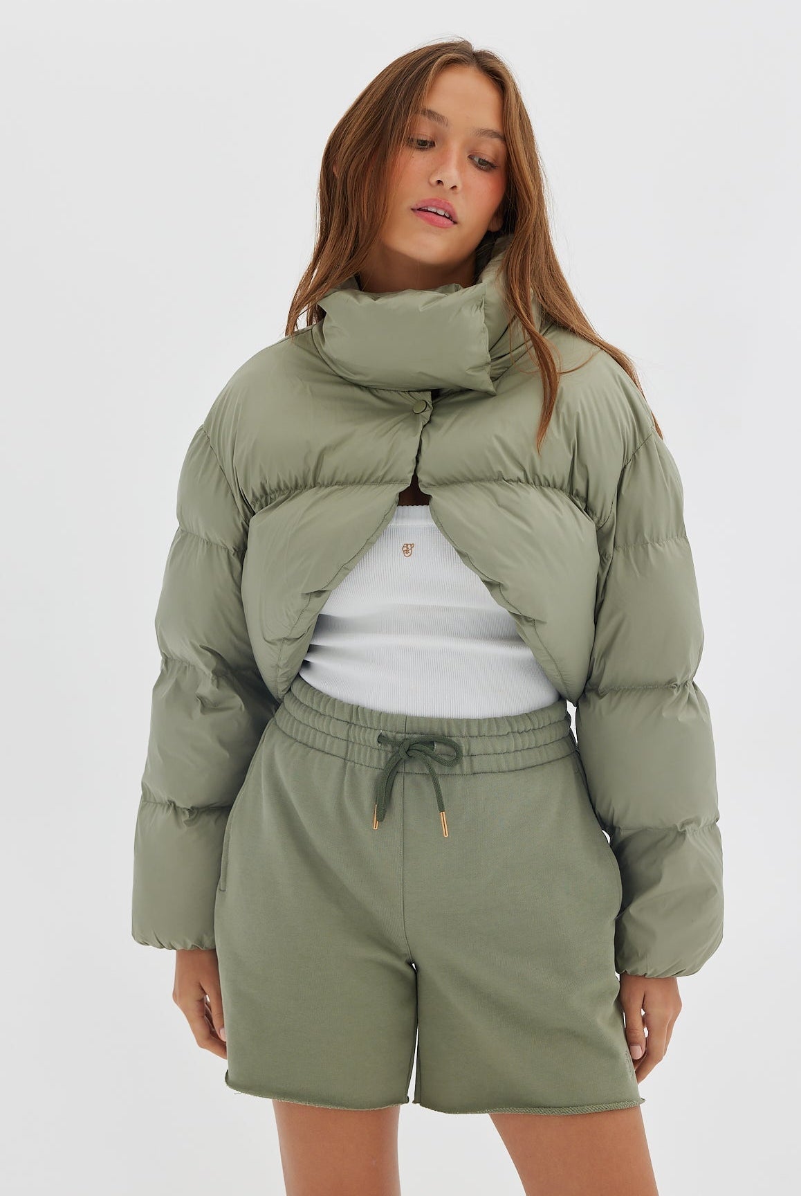 Bolero Puffer - Sage Coats & Jackets Toast Society
