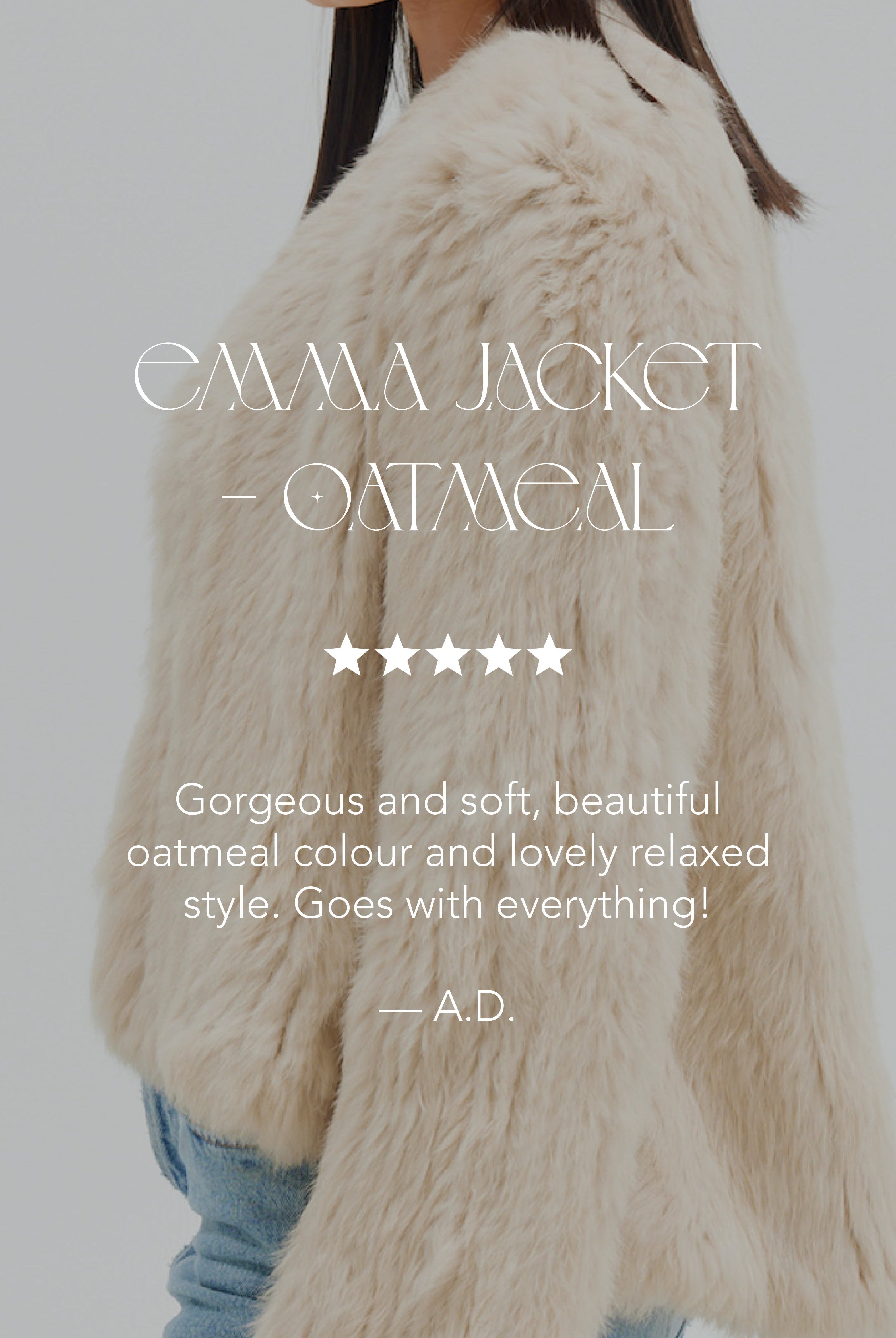 bubish Emma Fur Jacket Oatmeal JACKET