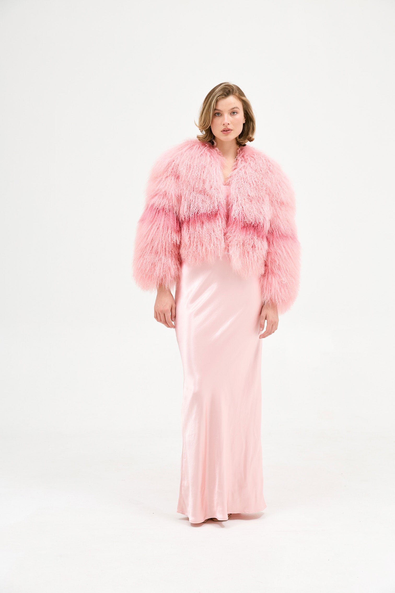 Georgina Jacket - Rosewater/Flamingo Pink JACKET Bubish Luxe