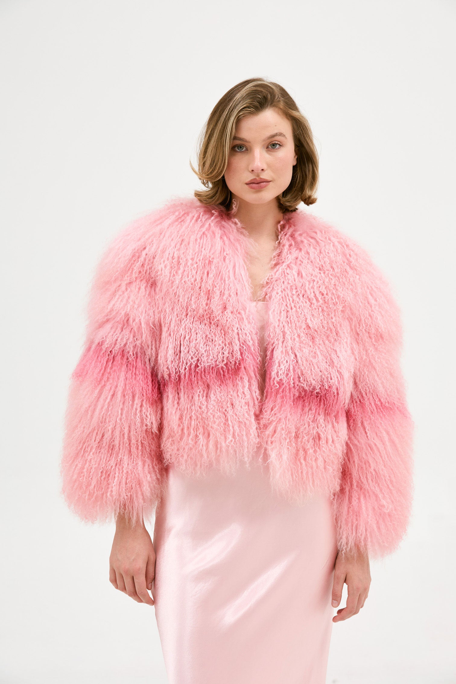 Georgina Jacket - Rosewater/Flamingo Pink JACKET Bubish Luxe