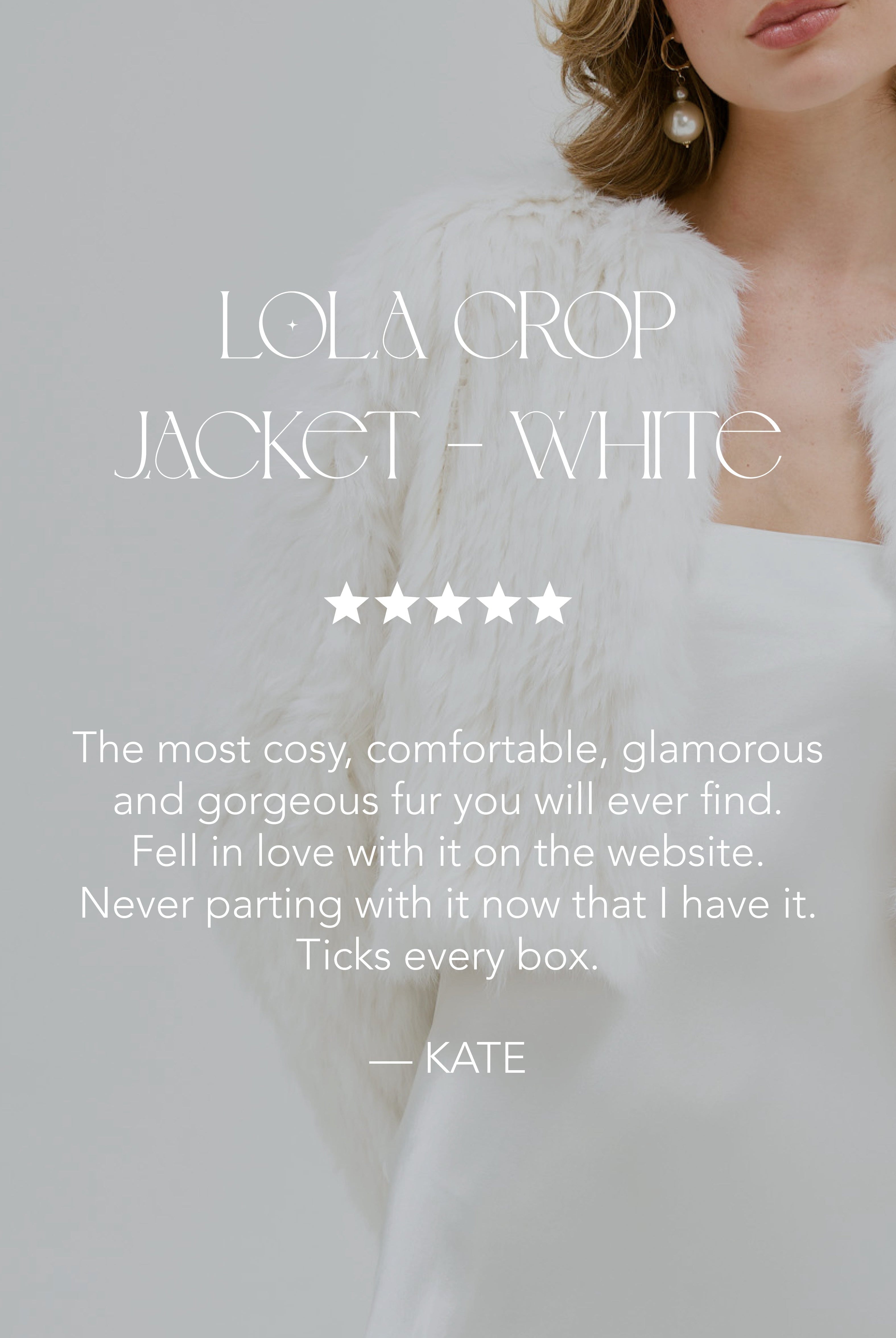 Lola Crop Jacket - White Cropped Jacket Bubish Luxe