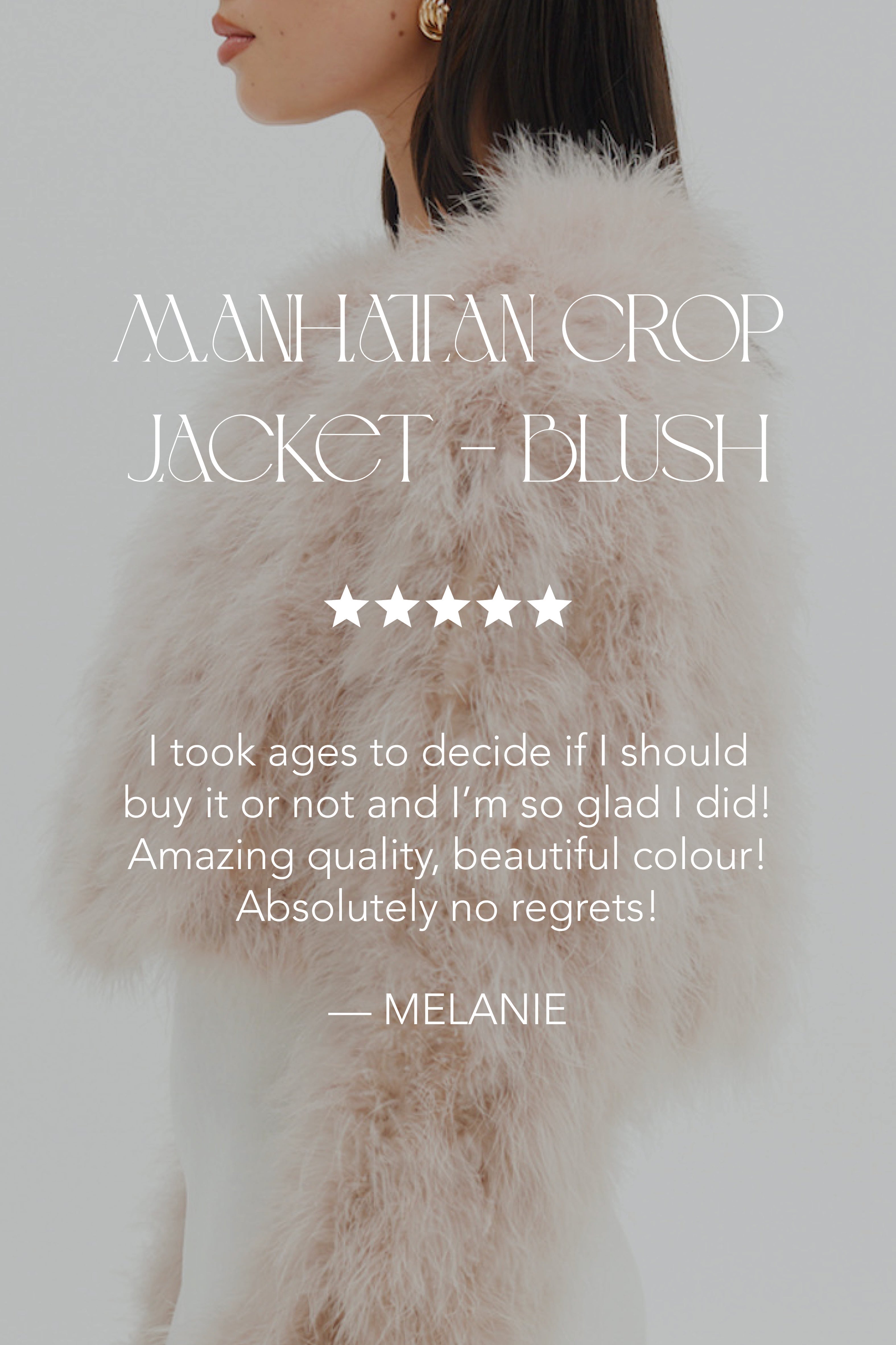 Manhattan Crop Jacket - Blush Cropped Jacket Bubish Luxe