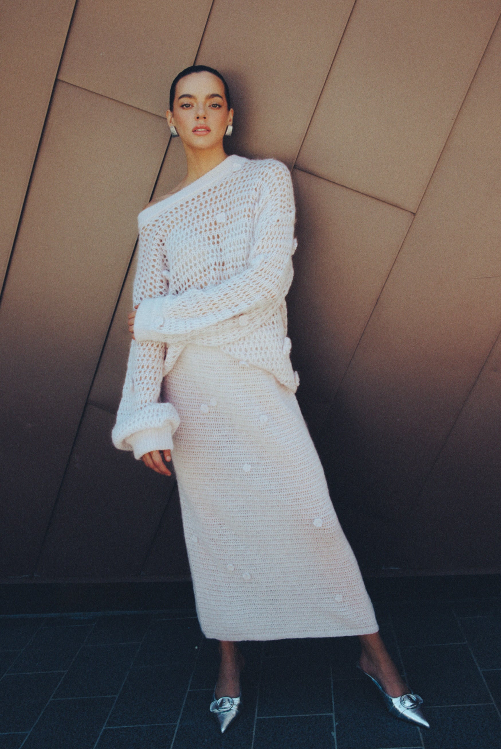 Bubish Georgia Rosebud Knit Skirt Lilac SKIRT