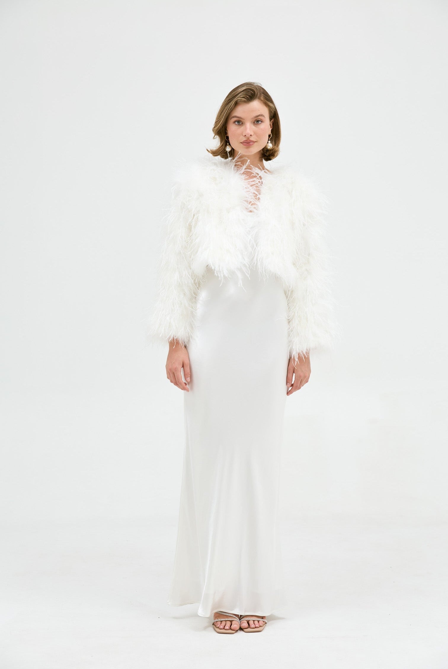 Lara Jacket - White Cropped Jacket Bubish Luxe