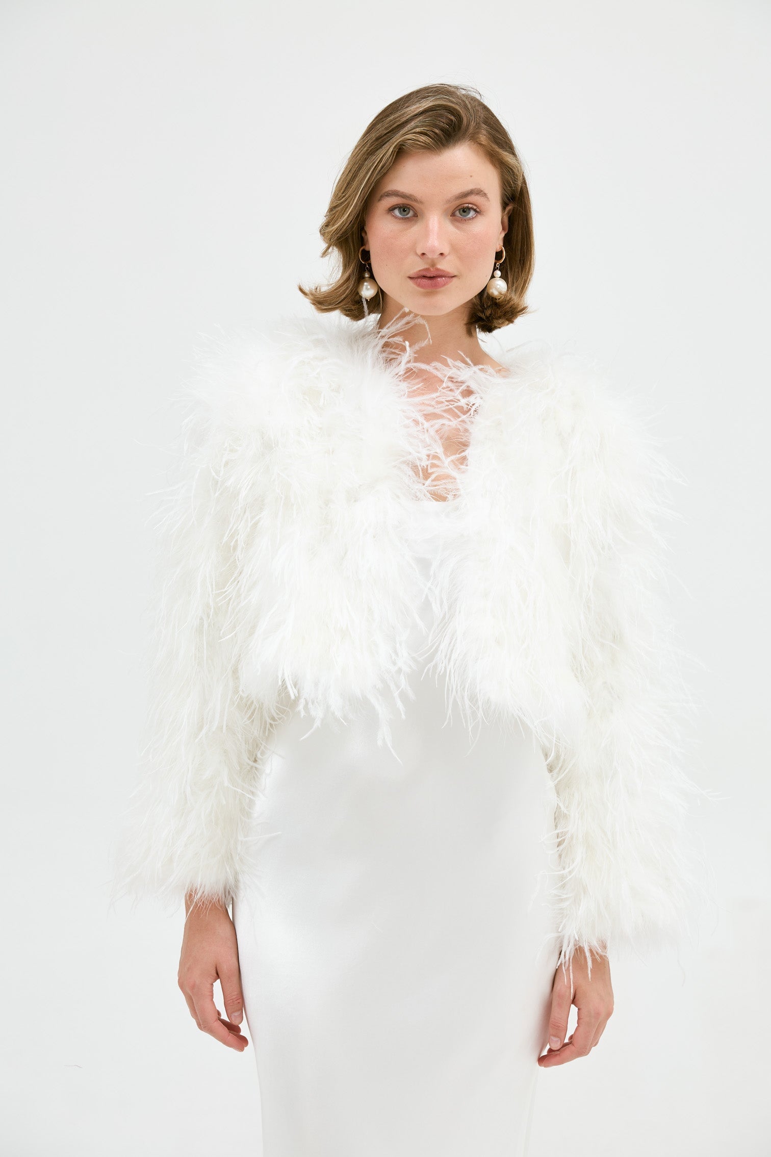 Lara Jacket - White Cropped Jacket Bubish Luxe