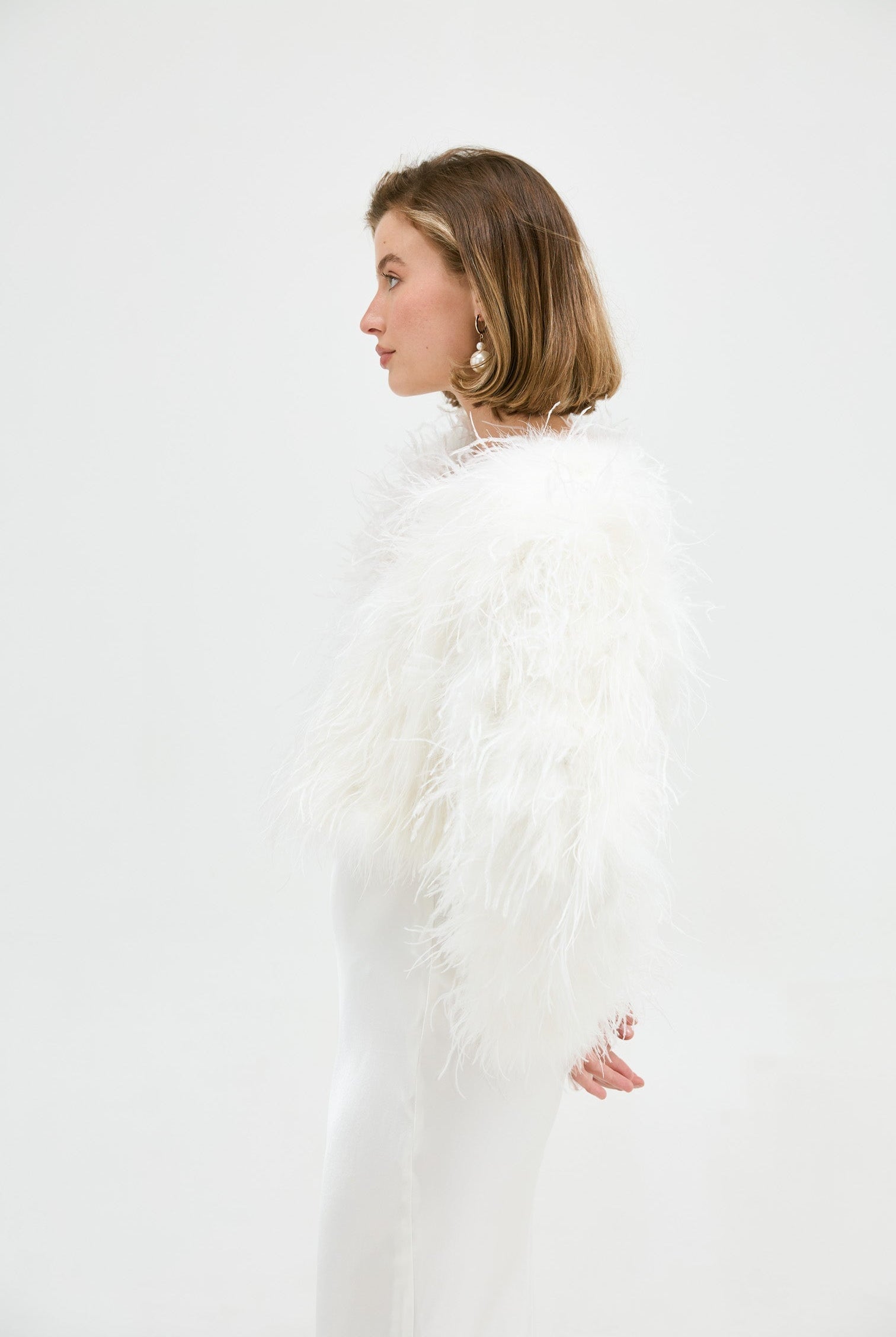 Lara Jacket - White Cropped Jacket Bubish Luxe