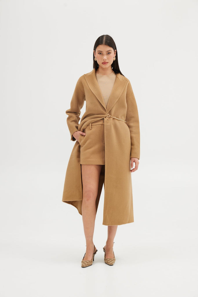 Mara Wool Coat - Walnut JACKET Bubish Luxe 