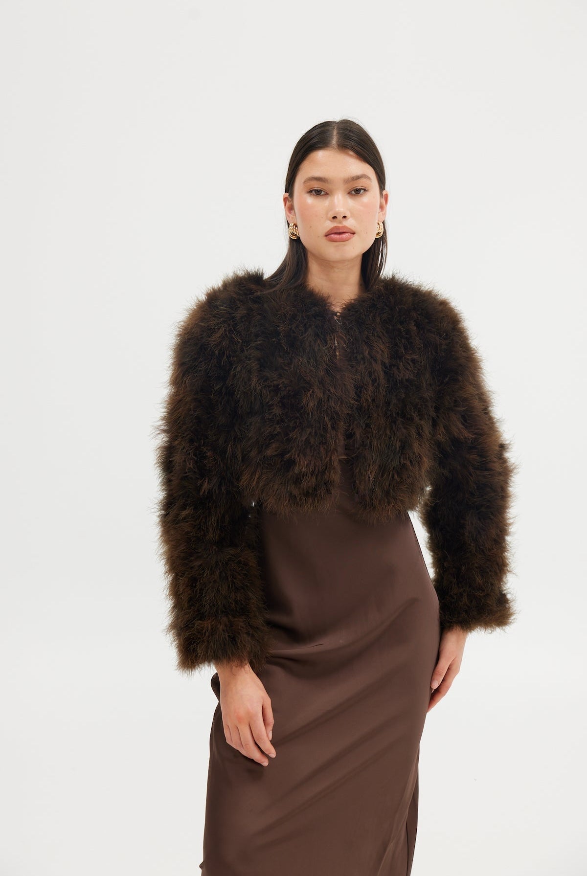 Manhattan Crop Jacket - Chocolate JACKET Bubish Luxe