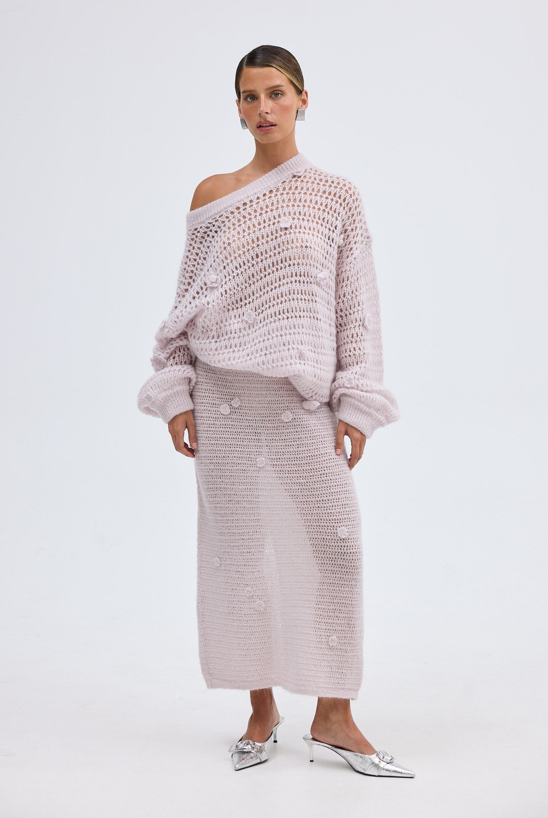 Bubish Georgia Rosebud Knit Skirt Lilac SKIRT