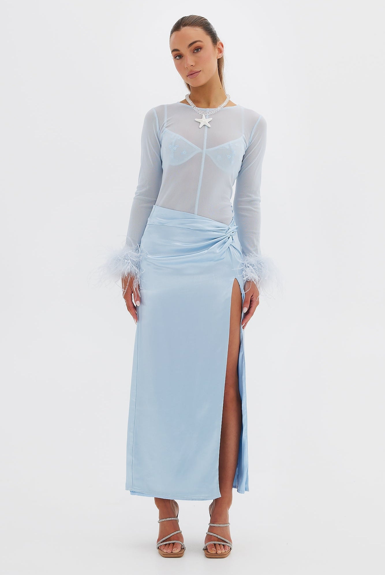 Iris Satin Silk Skirt Bubish