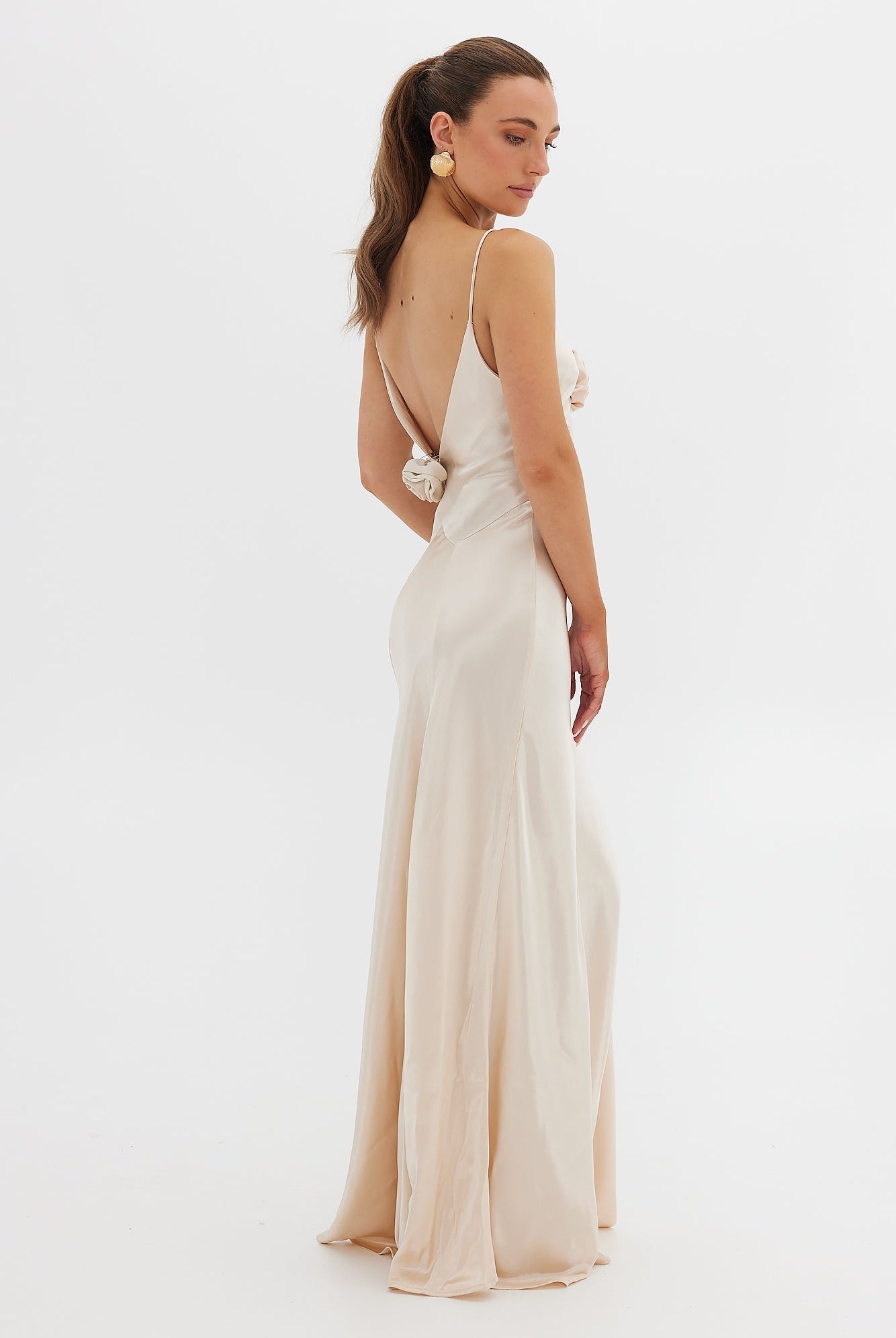 Savannah Rosette Gown - Ivory Bubish