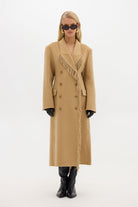 bubish Kate Fringe Tassel Wool Coat Walnut JACKETS