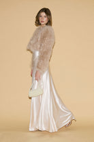 bubish Manhattan Crop Feather Jacket Creme Brulee JACKET