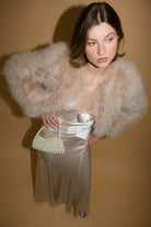 bubish Manhattan Crop Feather Jacket Creme Brulee JACKET