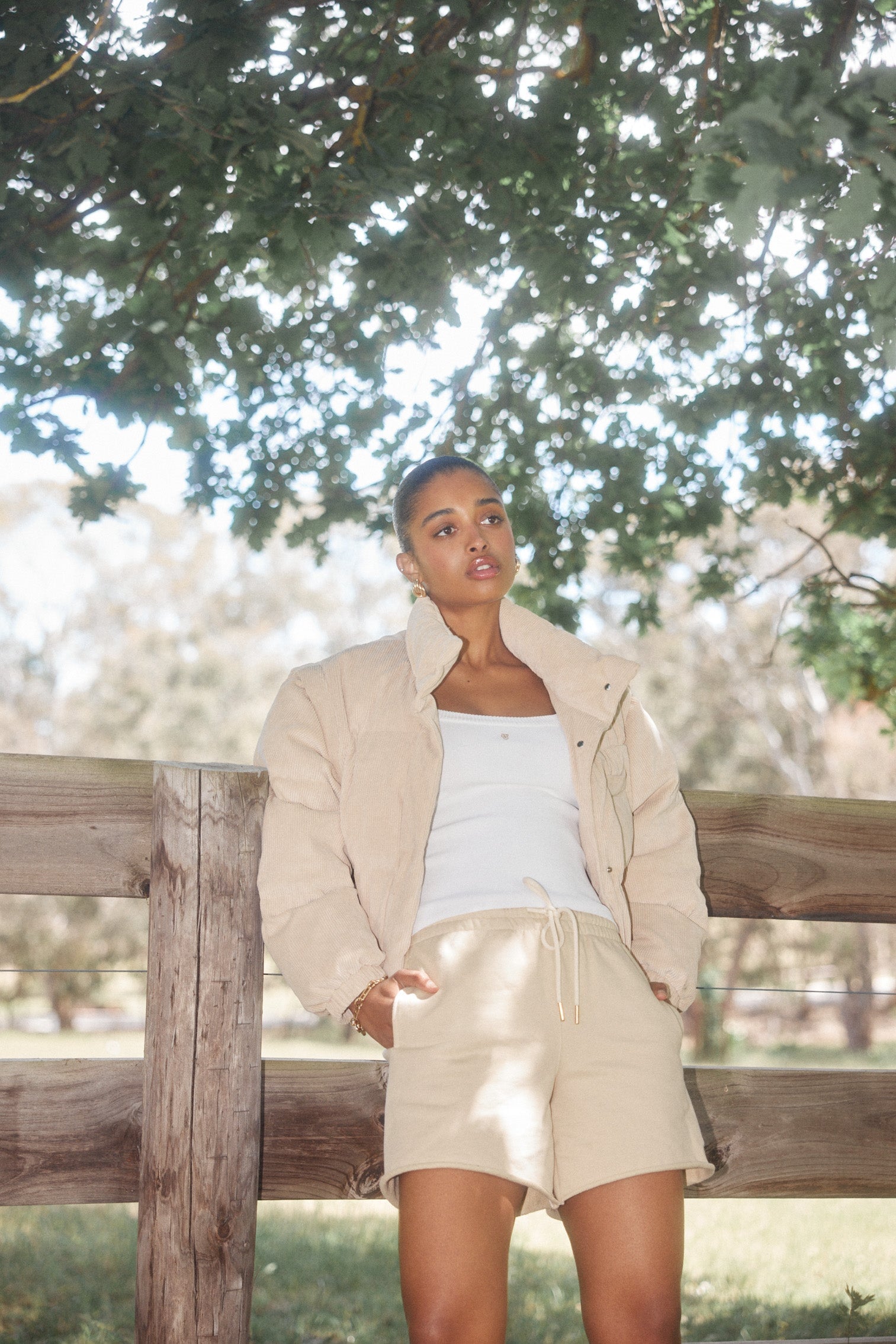 Jersey Raw Hem Short - Tan Shorts Toast Society