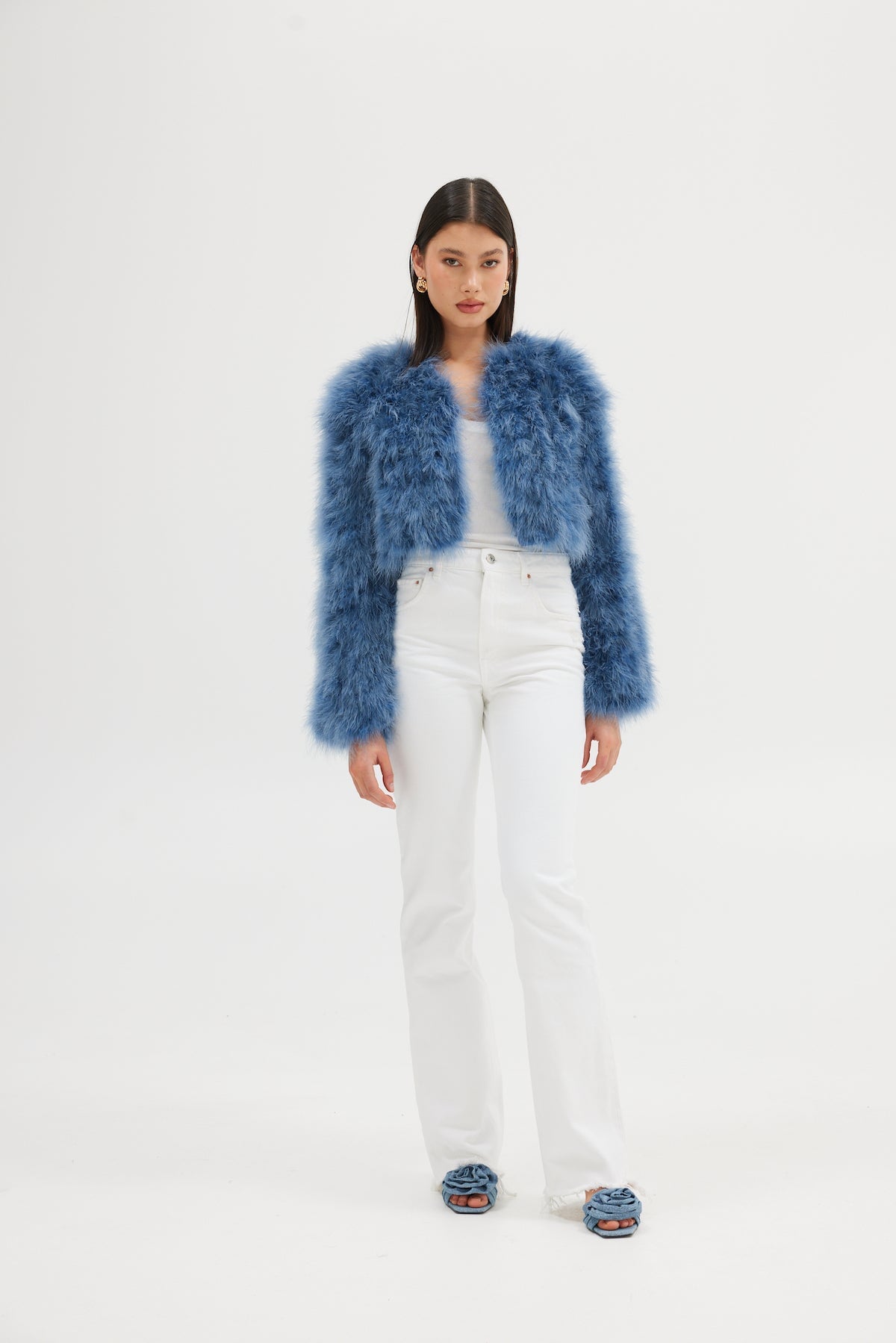 Manhattan Crop Jacket - Denim Cropped Jacket Bubish Luxe