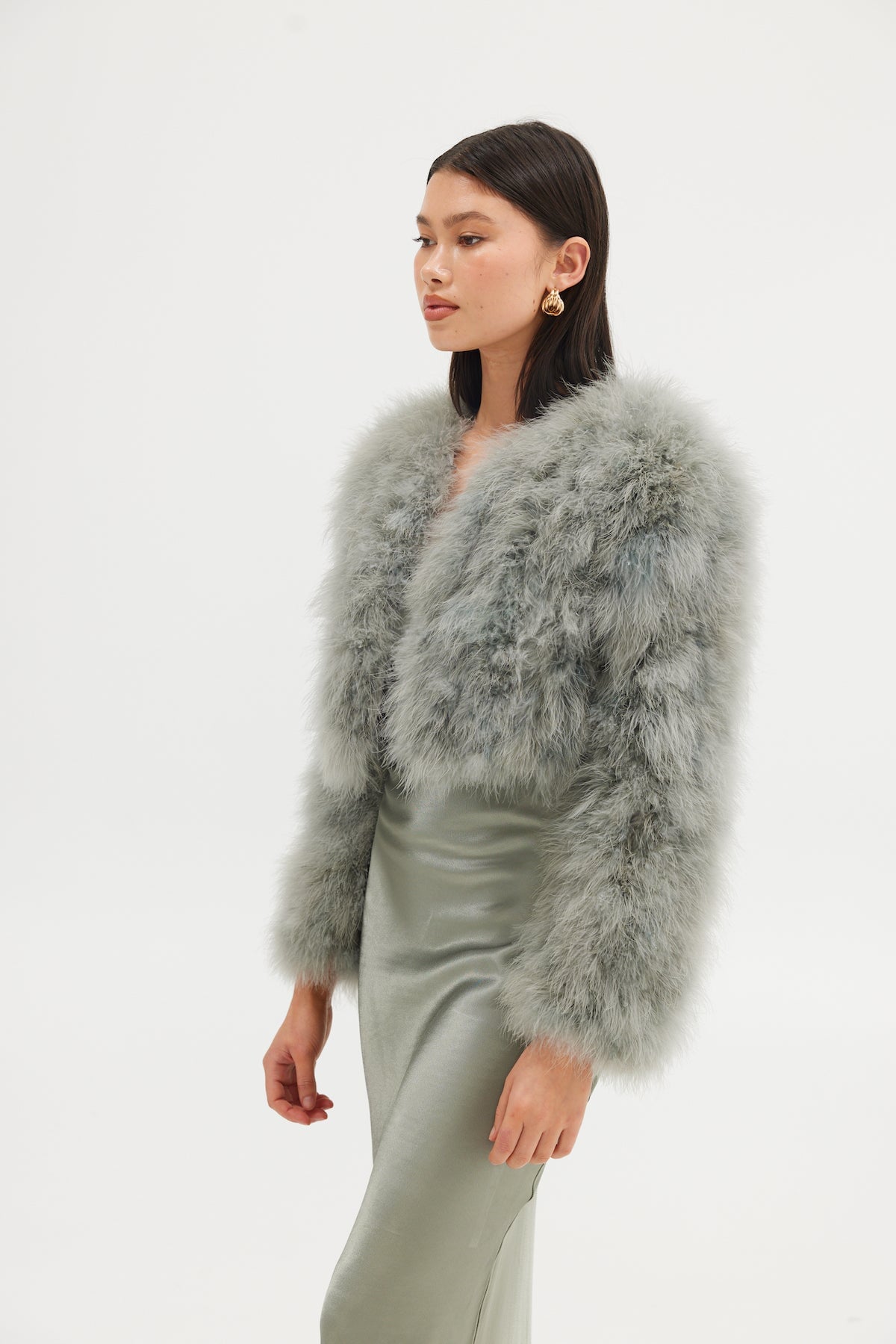 Manhattan Crop Jacket - Sage Cropped Jacket Bubish Luxe