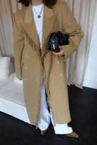 bubish Kate Fringe Tassel Wool Coat Walnut JACKETS