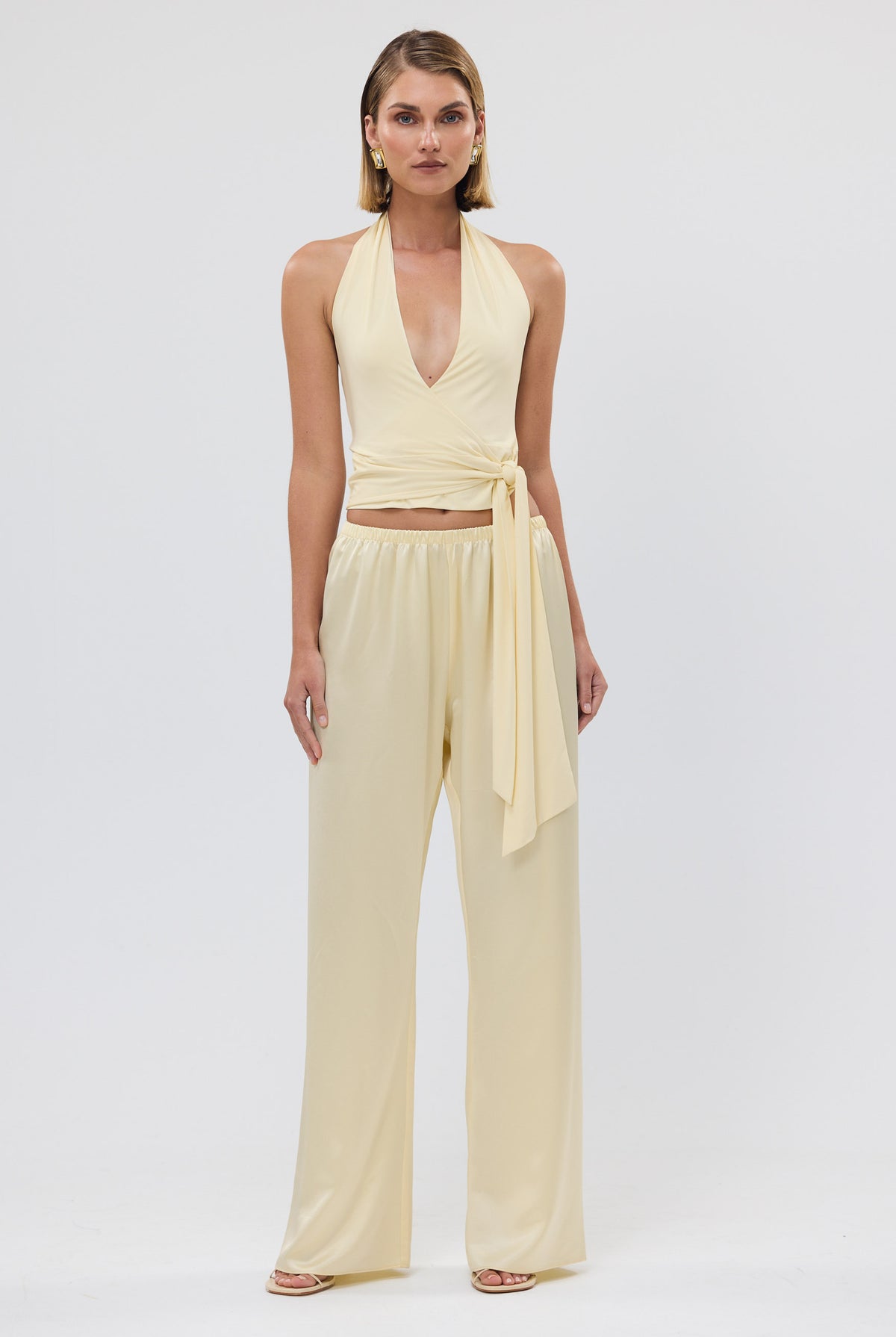 bubish Alexandra Pant Pale Yellow SATIN PANT