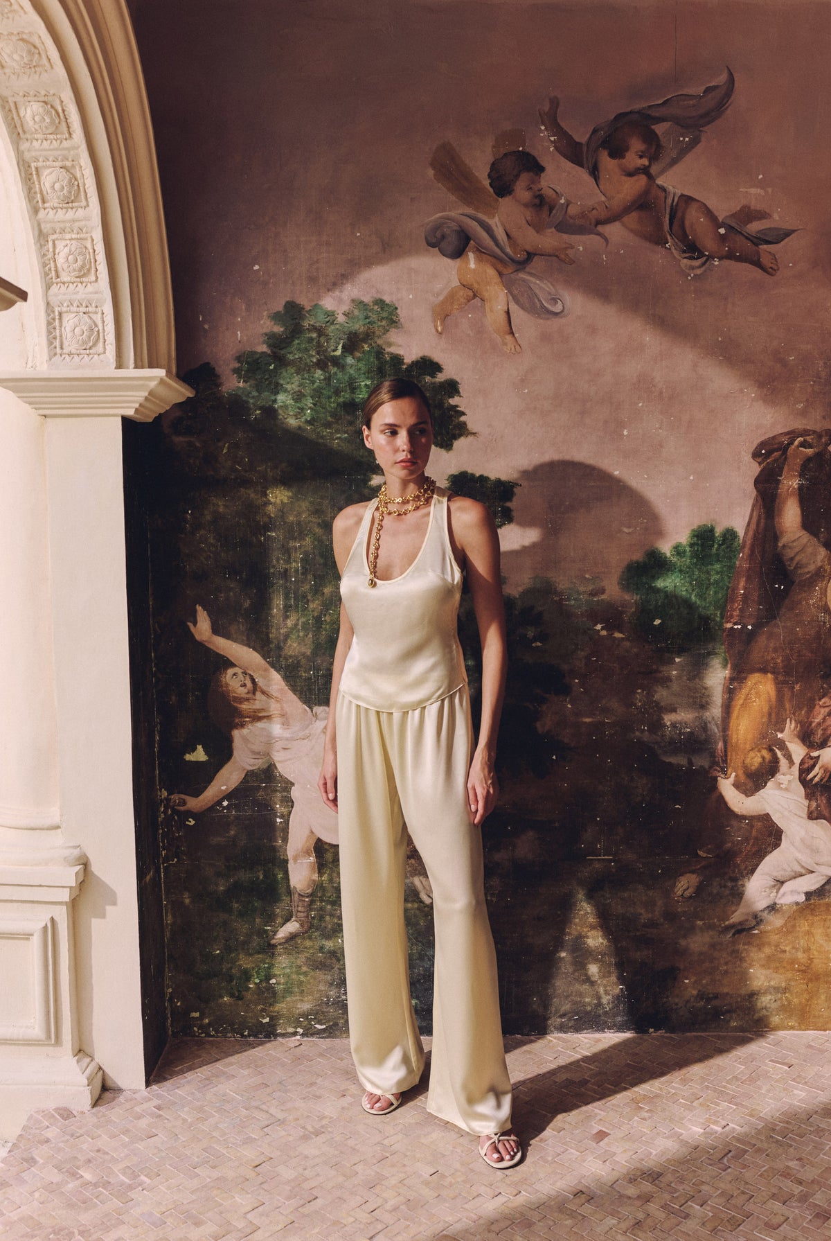 bubish Ash Top Pale Yellow SATIN TOP