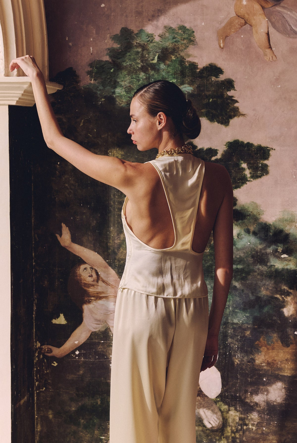 bubish Ash Top Pale Yellow SATIN TOP