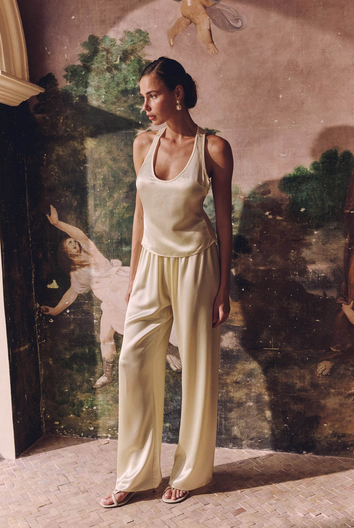 bubish Ash Top Pale Yellow SATIN TOP