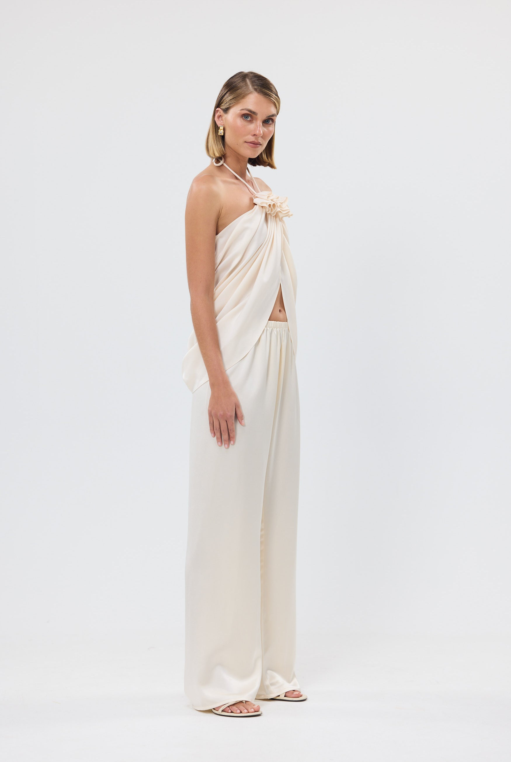 bubish Bloom Halter Top Ivory PARTY TOP