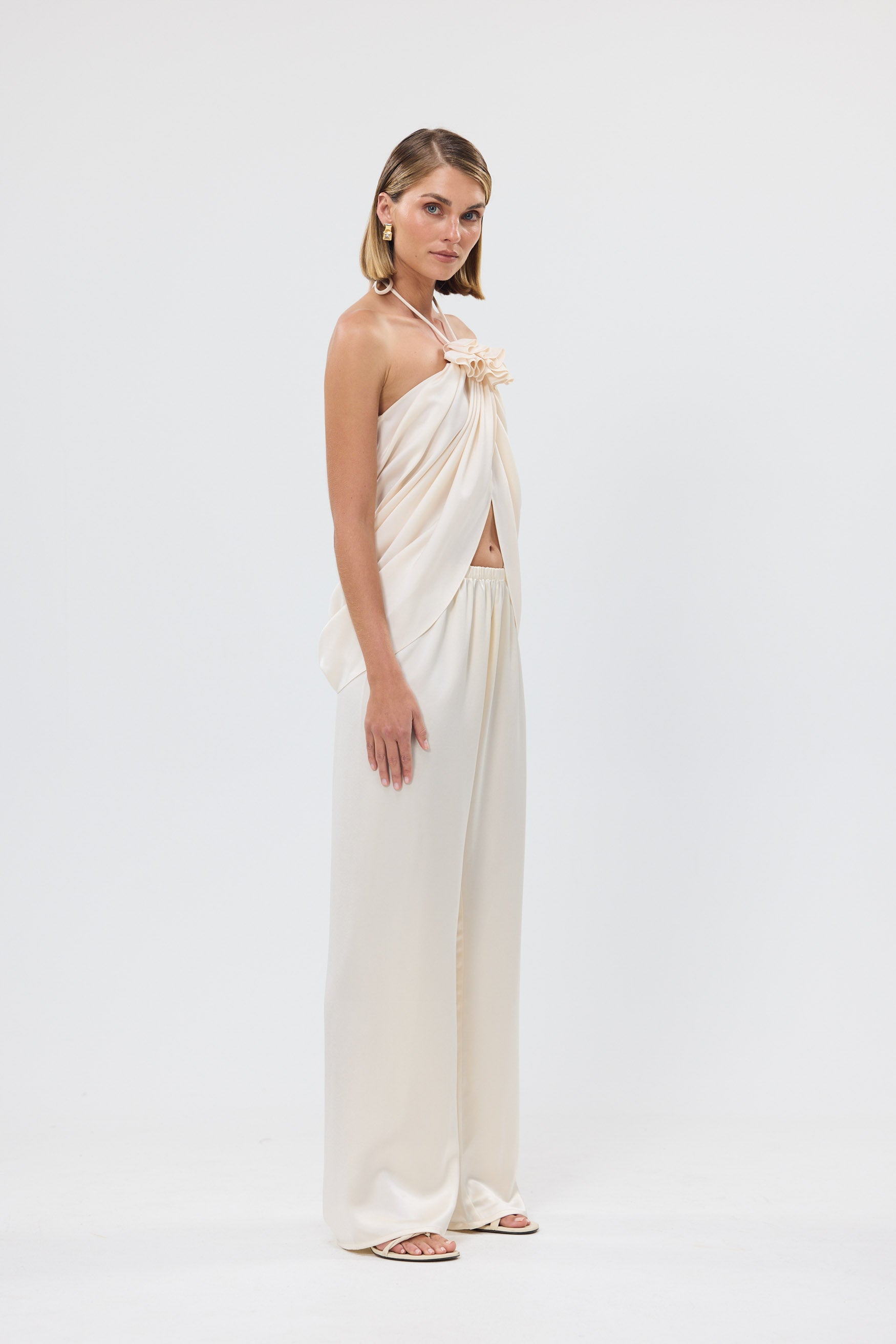 bubish Bloom Halter Top Ivory PARTY TOP