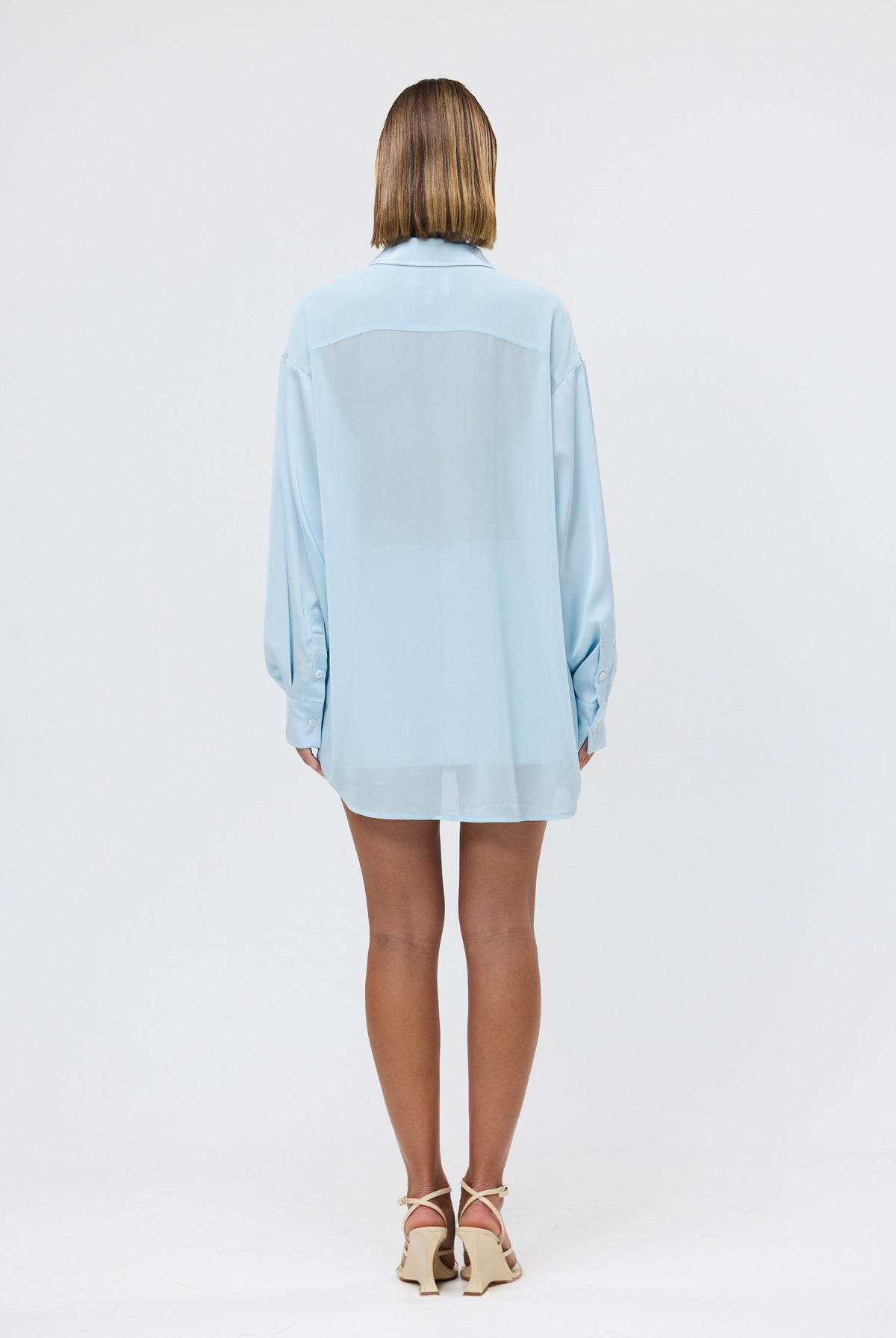 bubish Celeste Shirt Sky Blue SHEER SHIRT