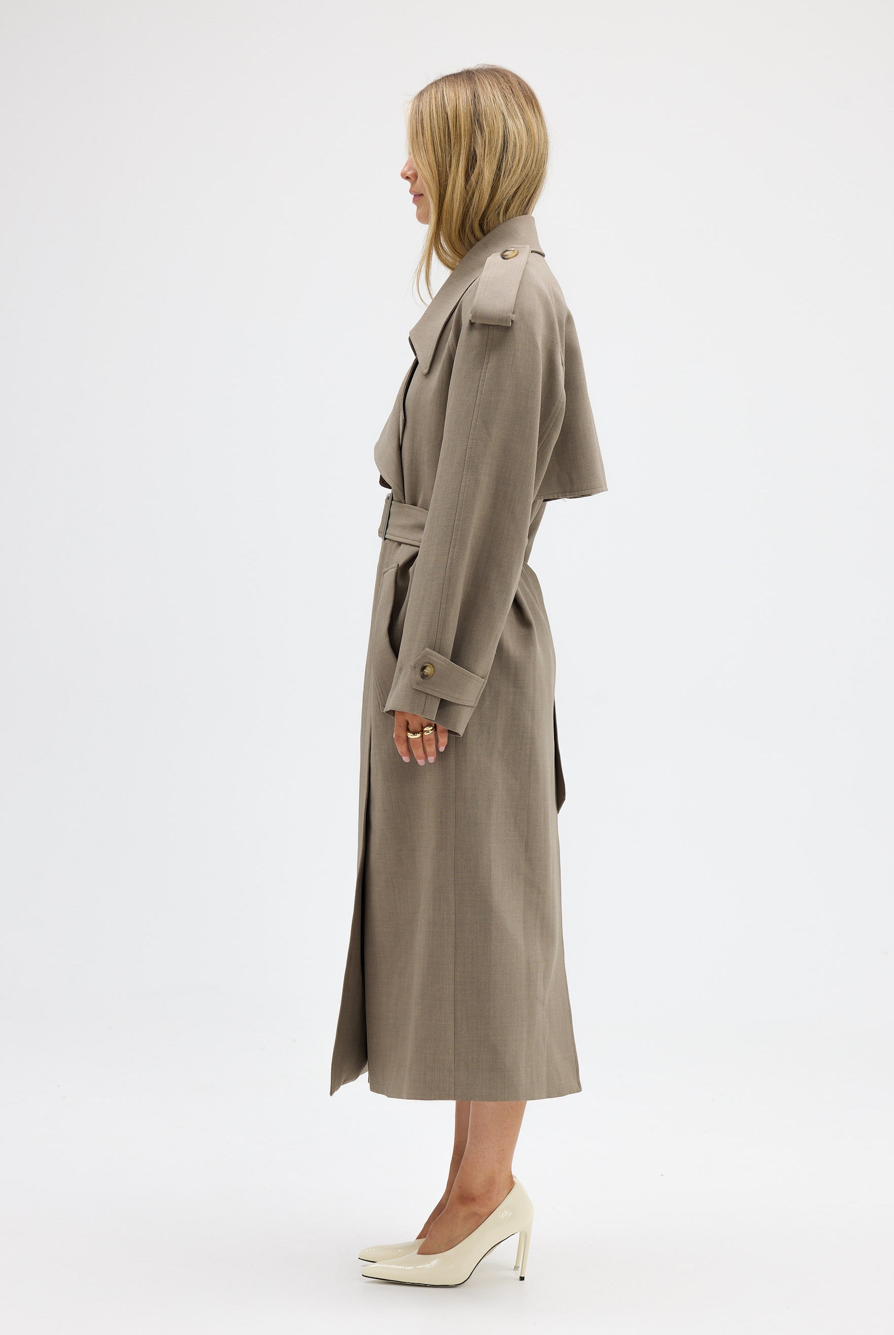 bubish Dillon Trench Coat Taupe COAT