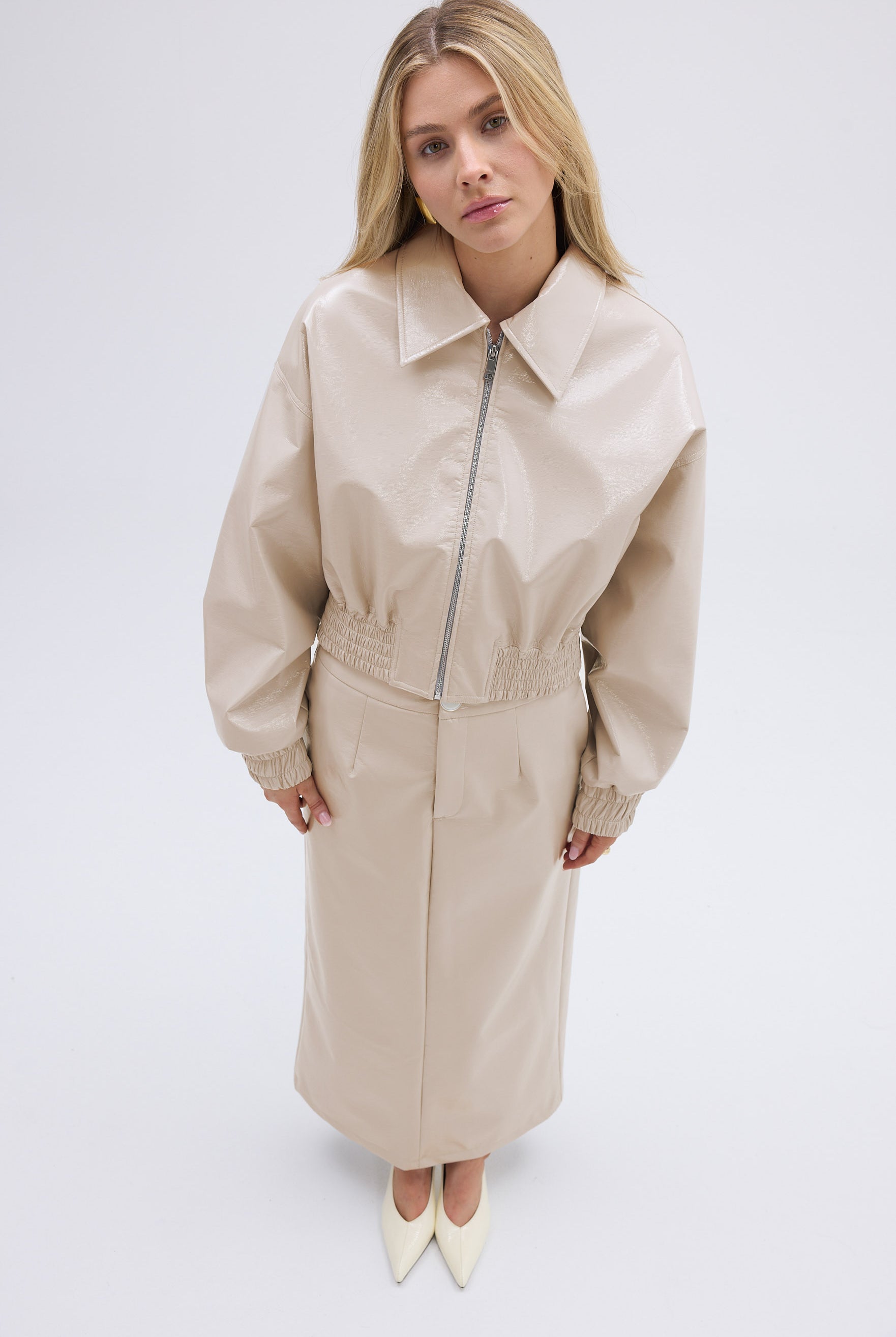 bubish Eliza Bomber Jacket Pearl Grey SKIRT