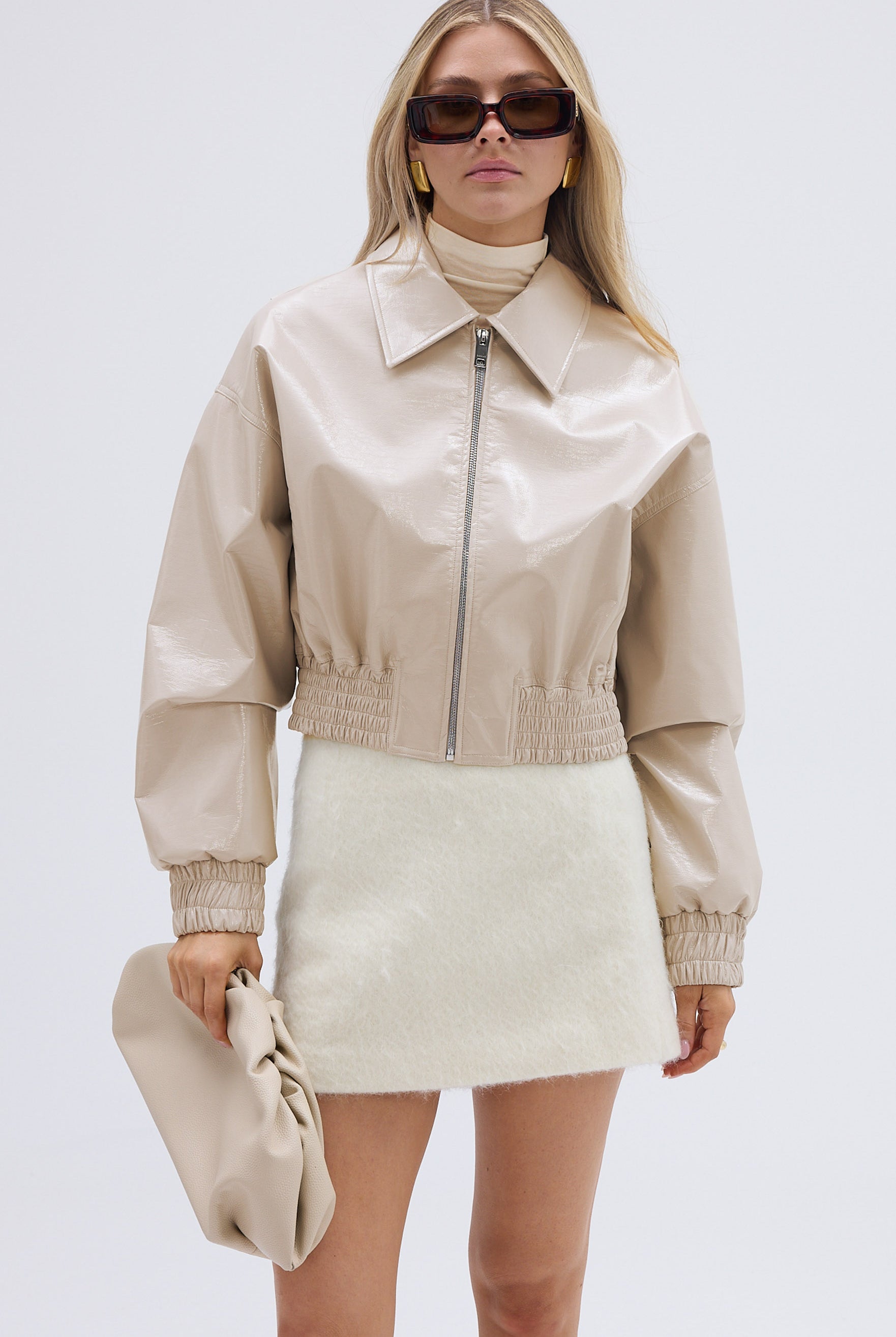 bubish Eliza Bomber Jacket Pearl Grey SKIRT