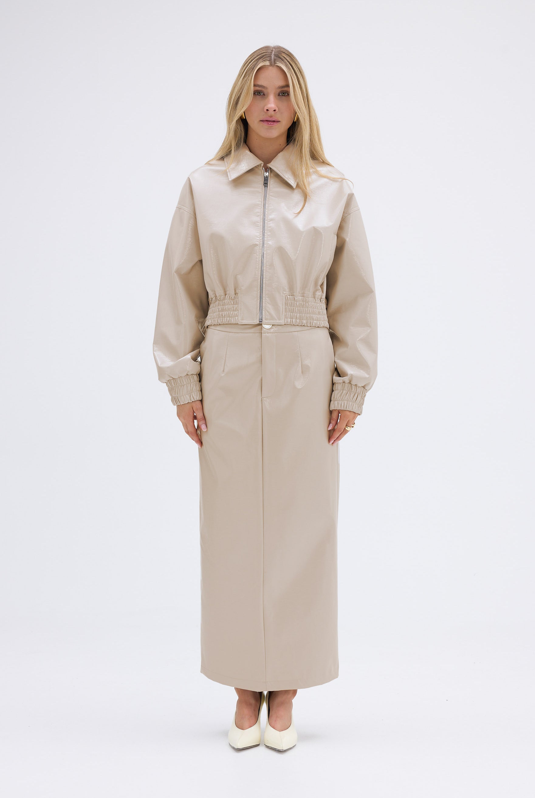 bubish Eliza Bomber Jacket Pearl Grey SKIRT