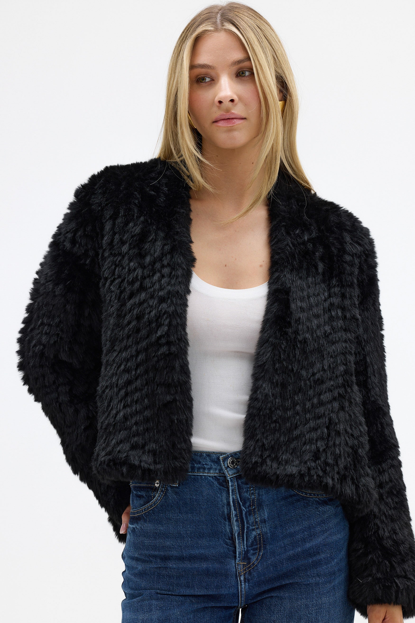 bubish Emma Faux Fur Jacket Black JACKET