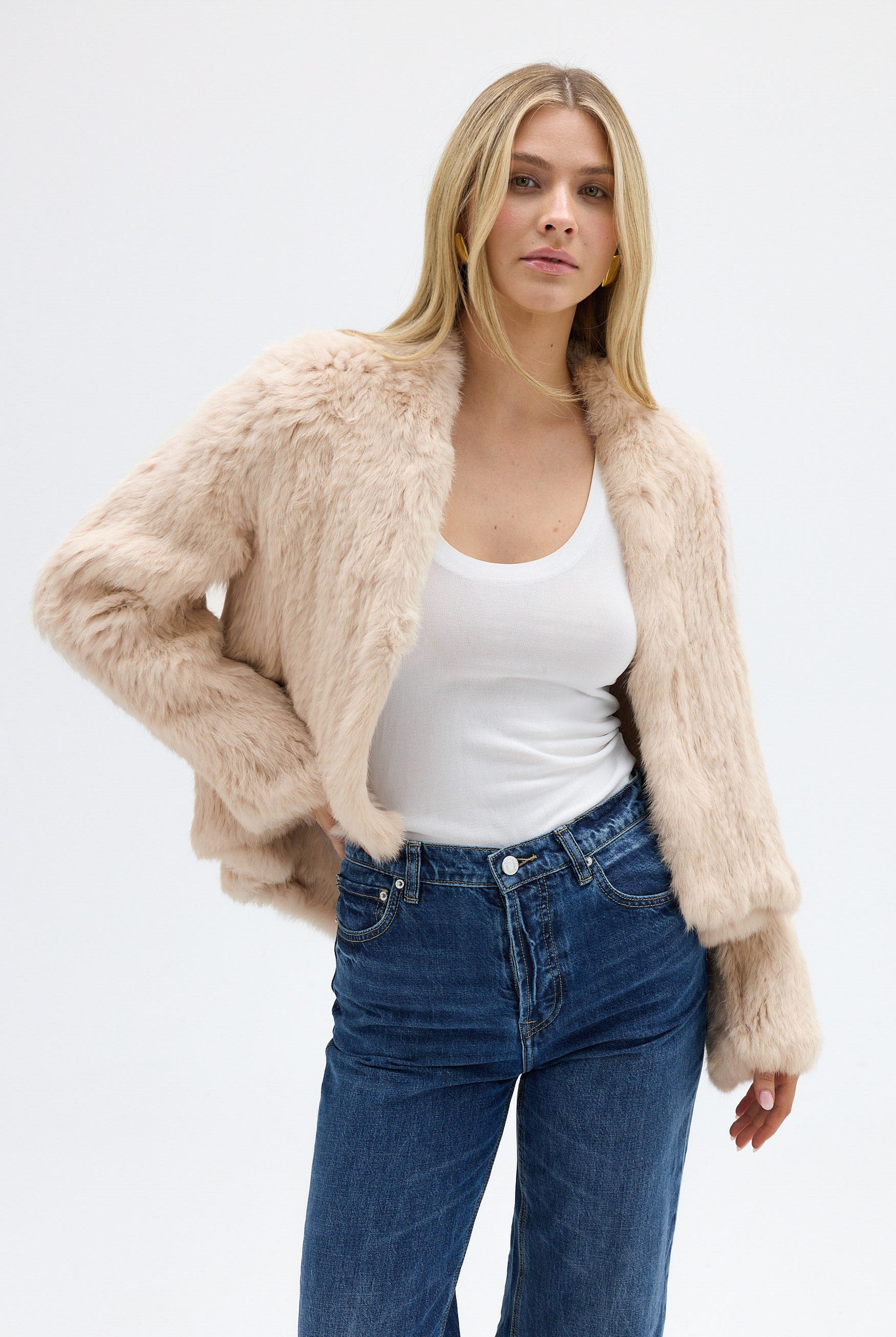 bubish Emma Jacket Oatmeal FUR JACKET