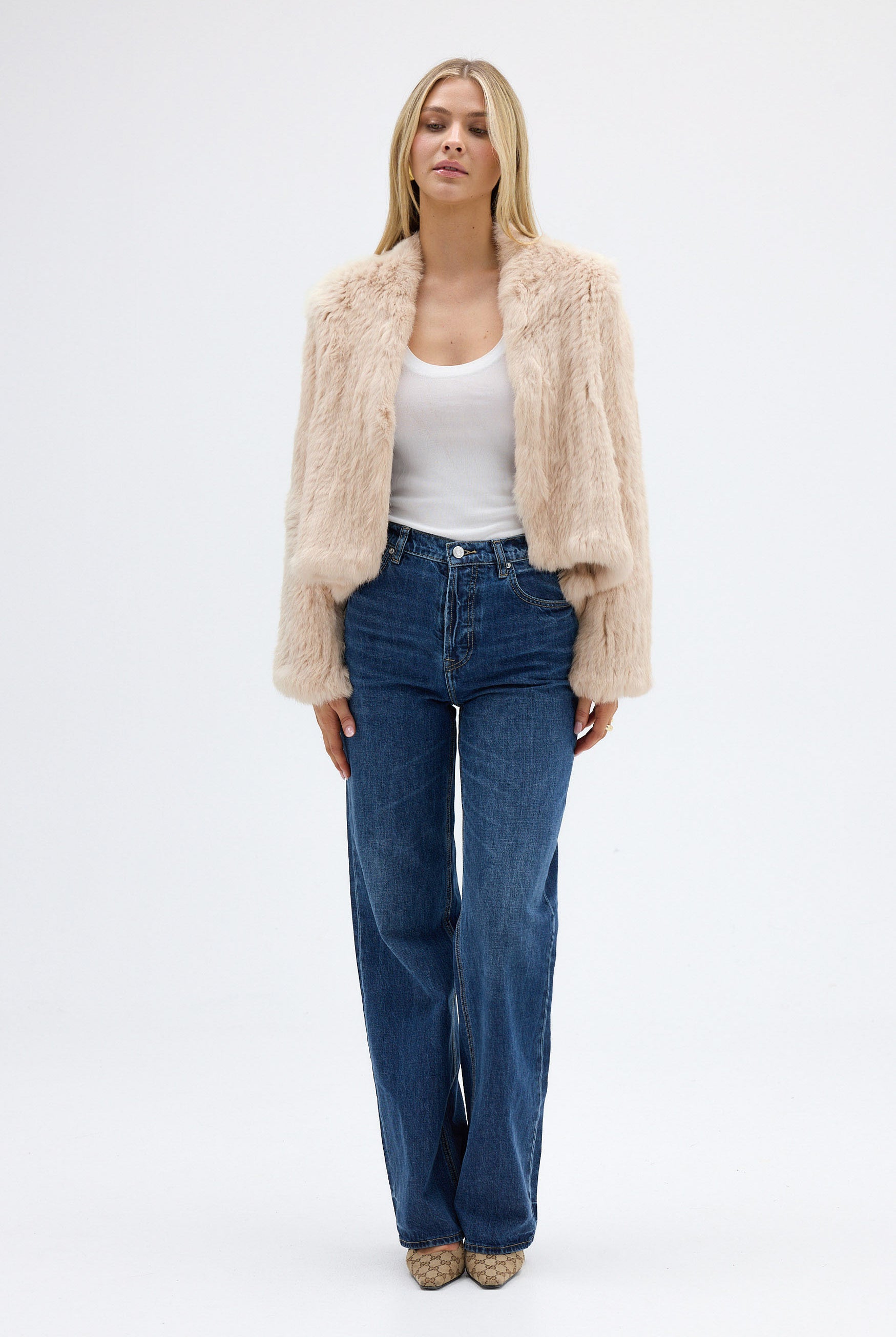 bubish Emma Jacket Oatmeal FUR JACKET