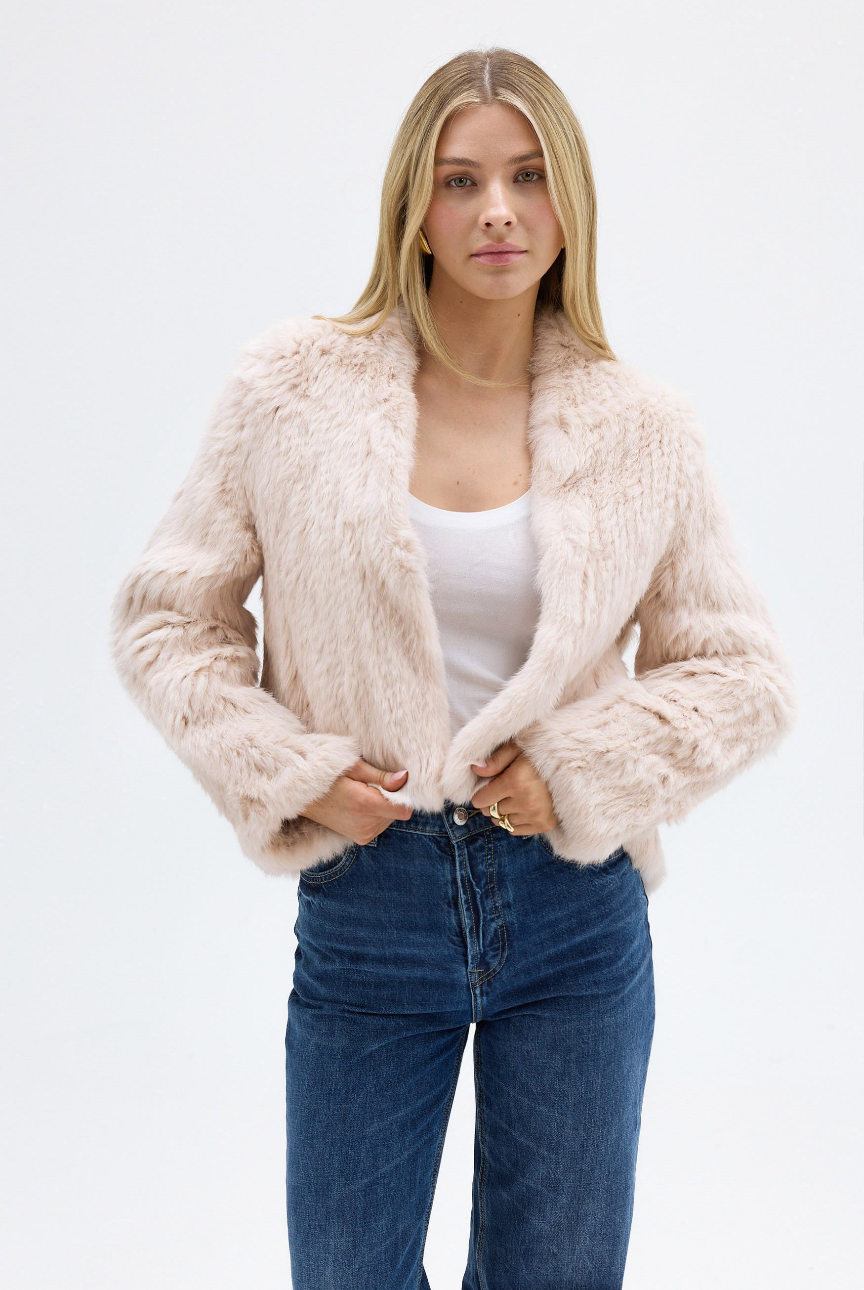 bubish Emma Jacket Stone FUR JACKET