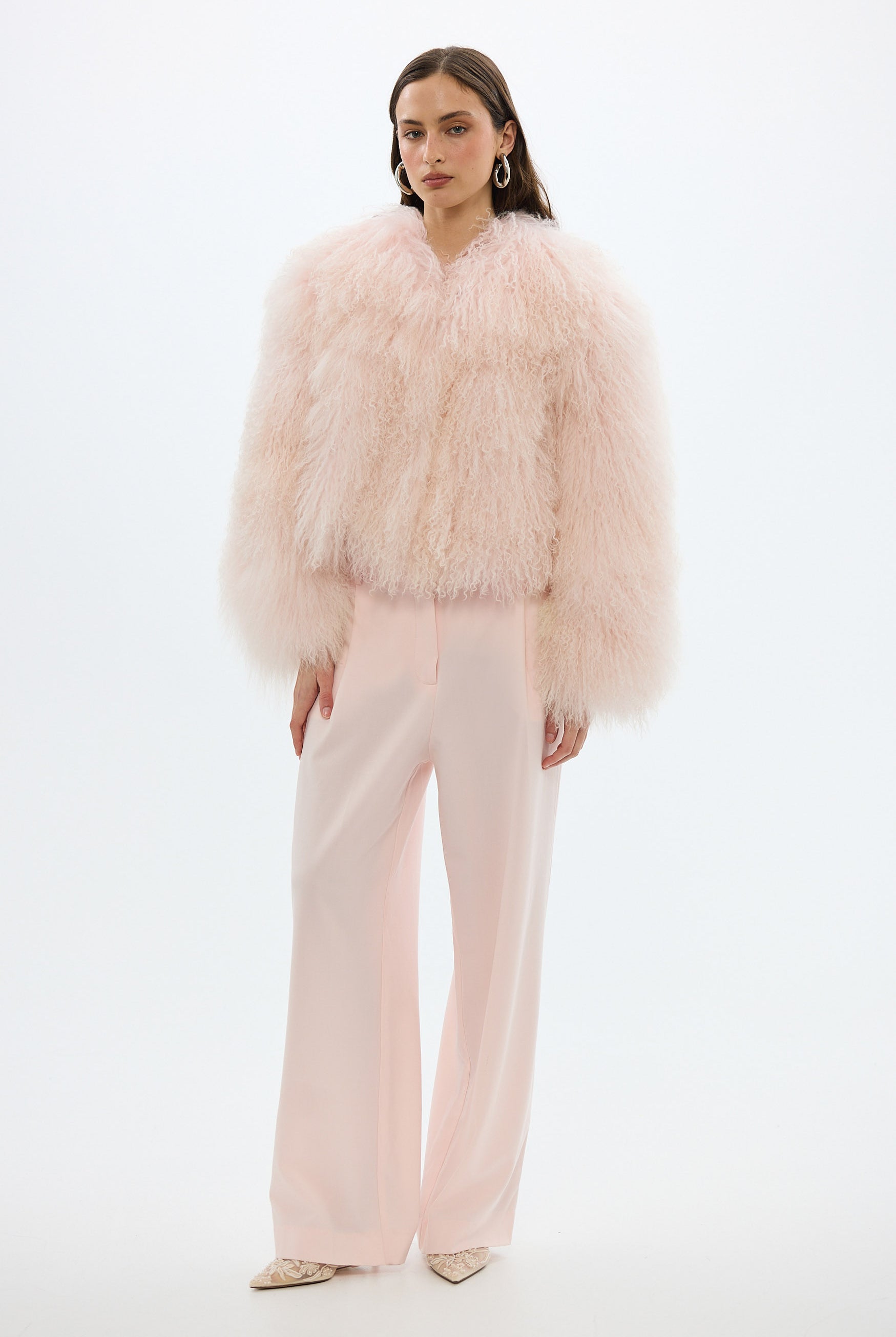 bubish Georgina Jacket Pale Pink FUR JACKET