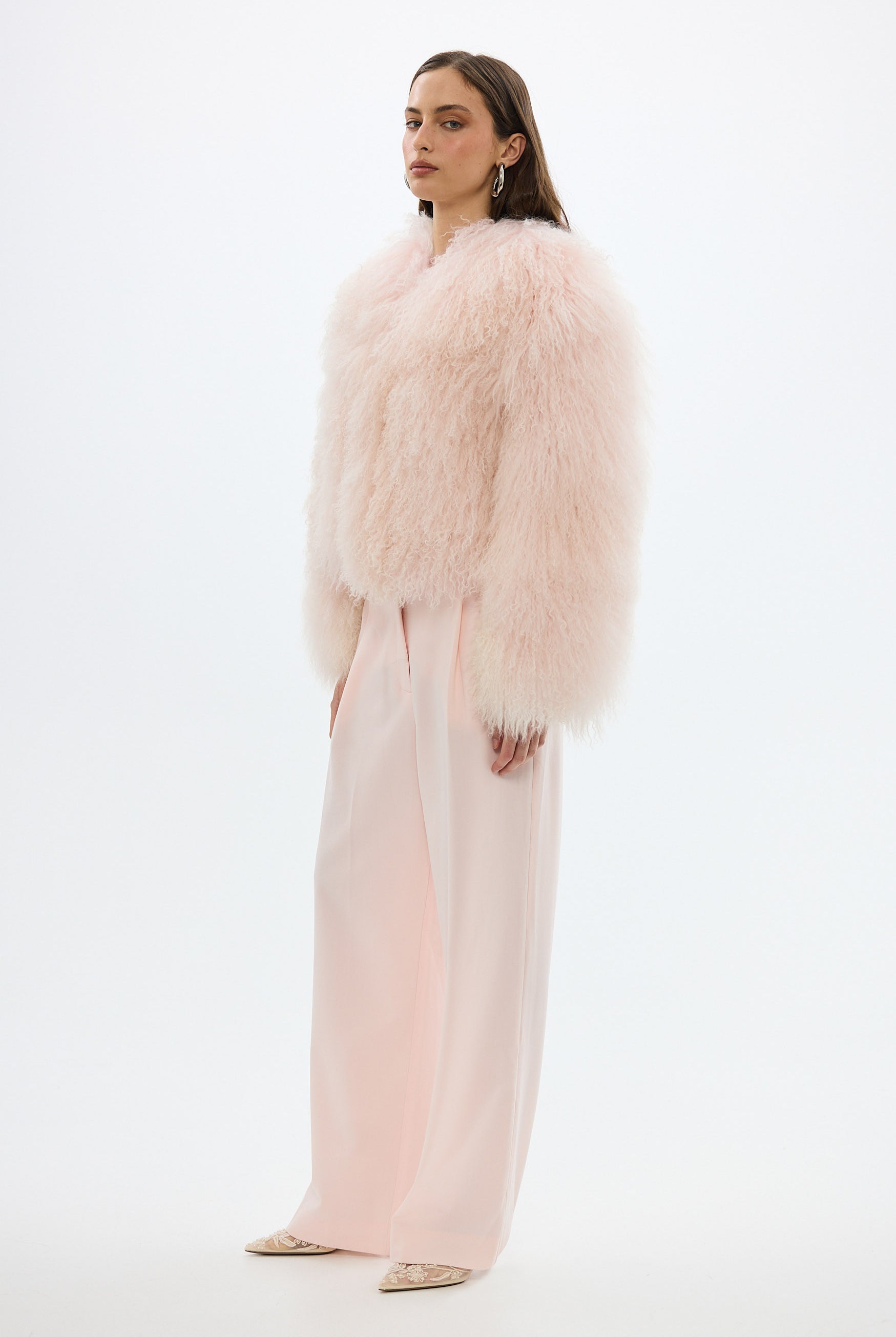 bubish Georgina Jacket Pale Pink FUR JACKET