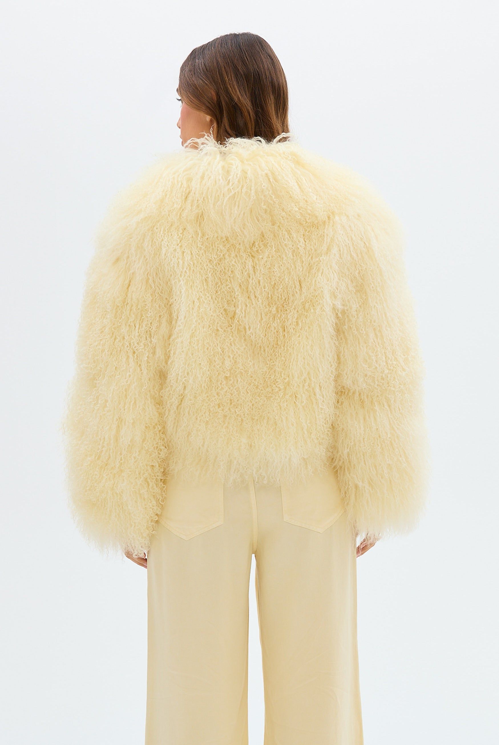 bubish Georgina Jacket Pale Yellow FUR JACKET