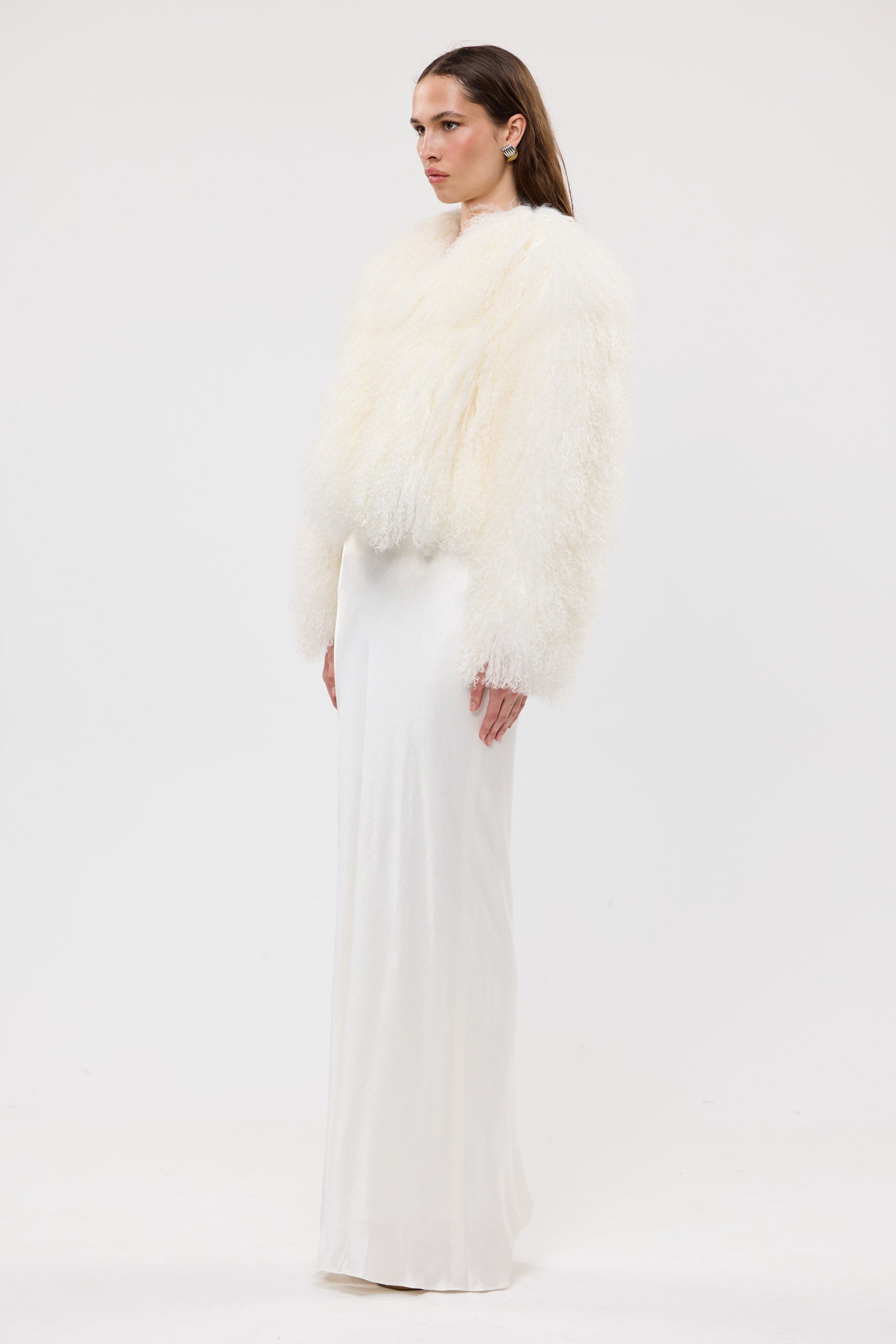 bubish Georgina Jacket - White WOOL SHEARLING JACKET