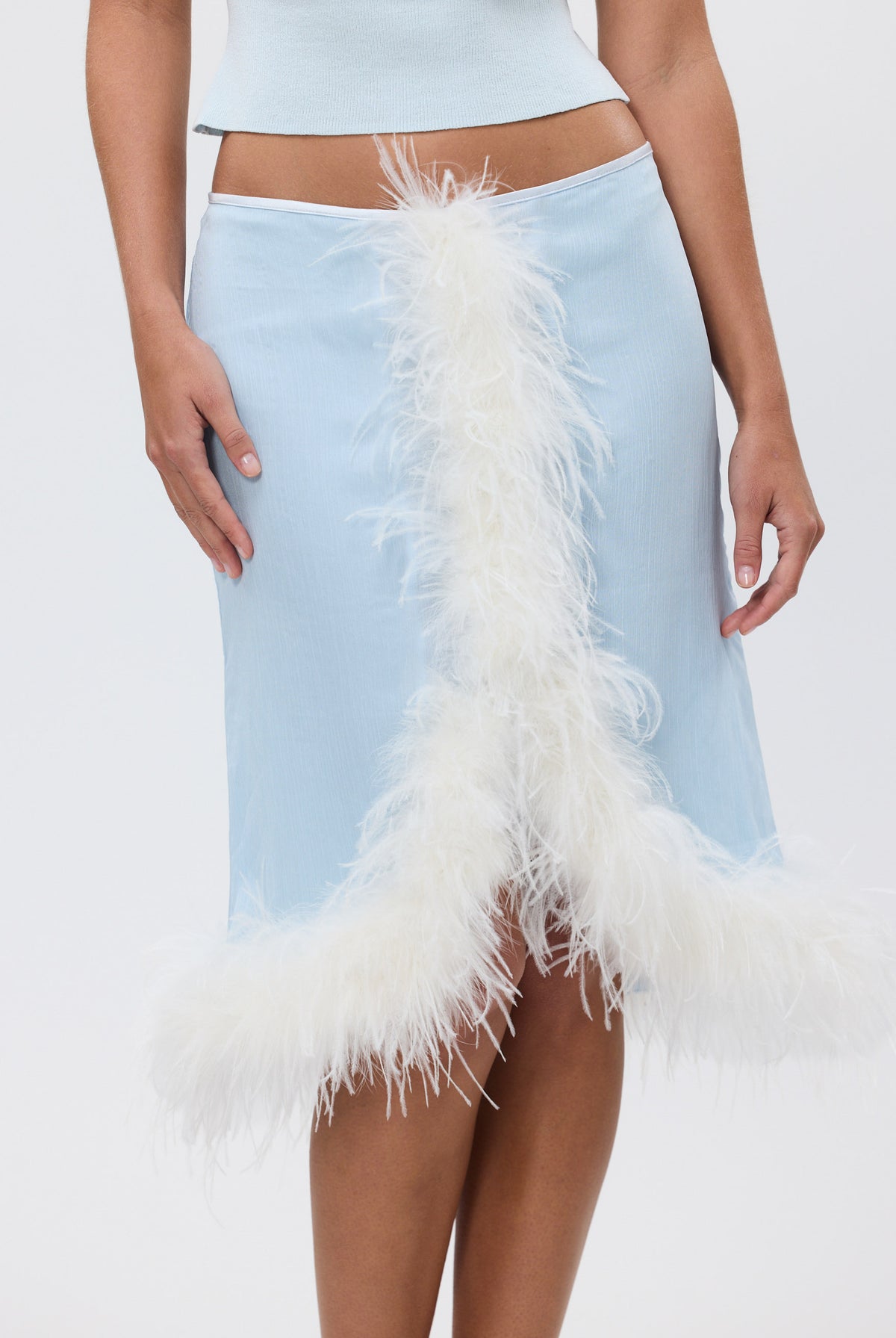 bubish Gigi Feather Skirt Pale Blue FEATHER SKIRT
