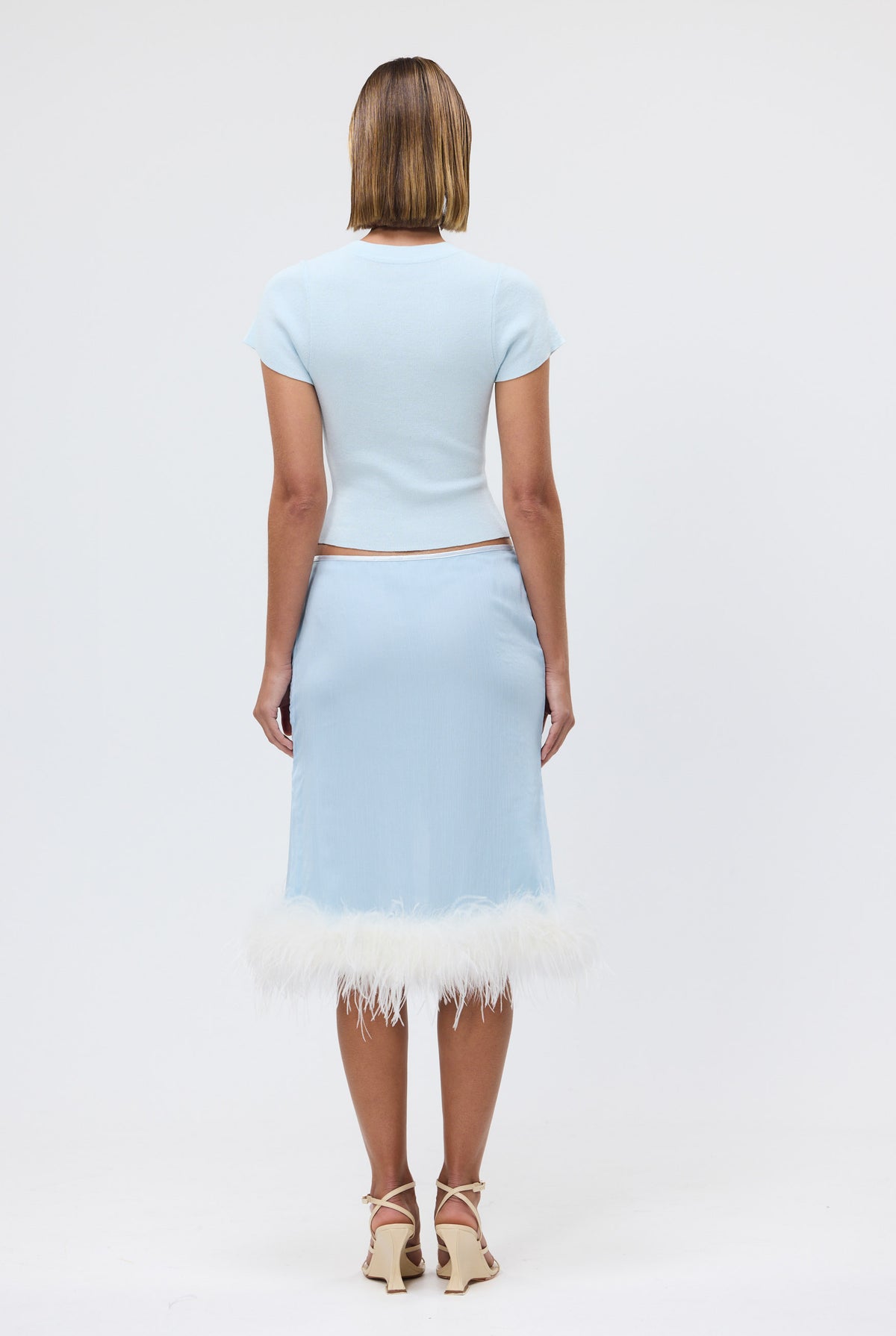 bubish Gigi Feather Skirt Pale Blue FEATHER SKIRT