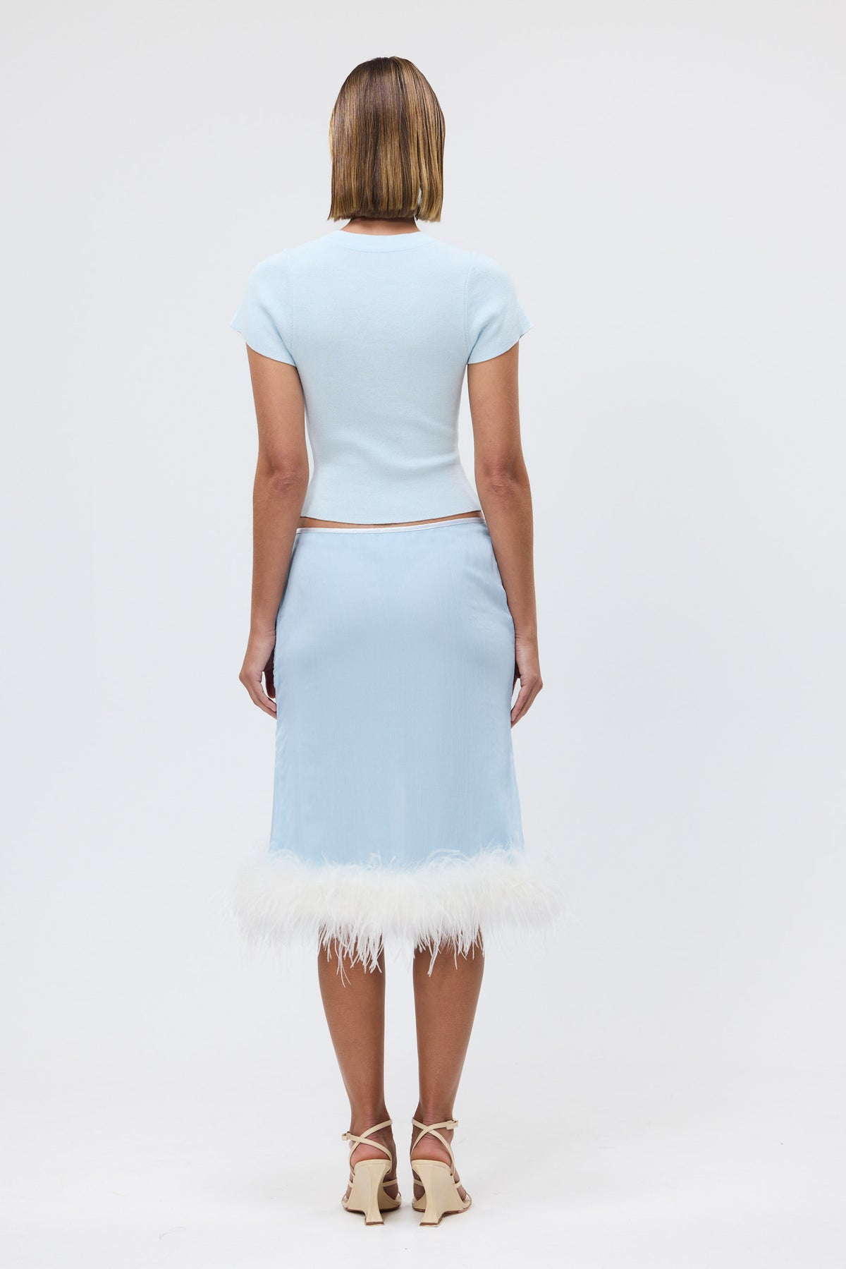 bubish Gigi Feather Skirt Pale Blue FEATHER SKIRT