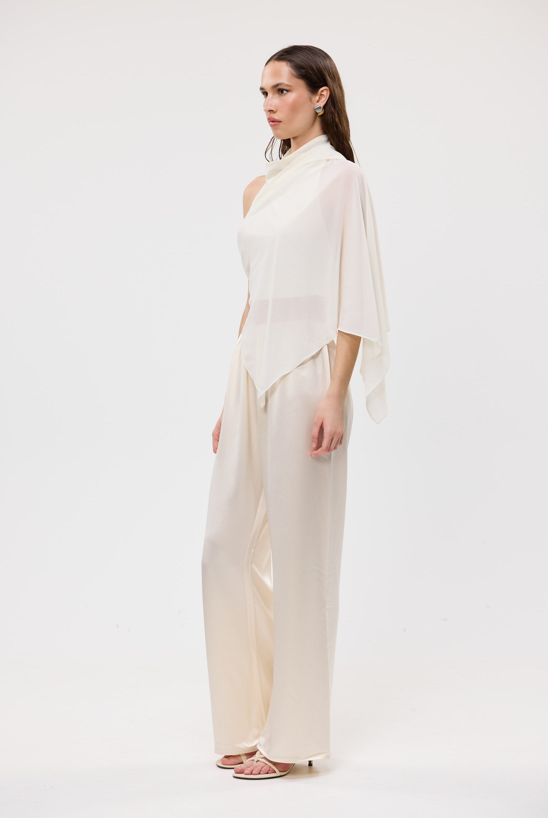 bubish Hailey Cowl Neck Top Ivory TOP