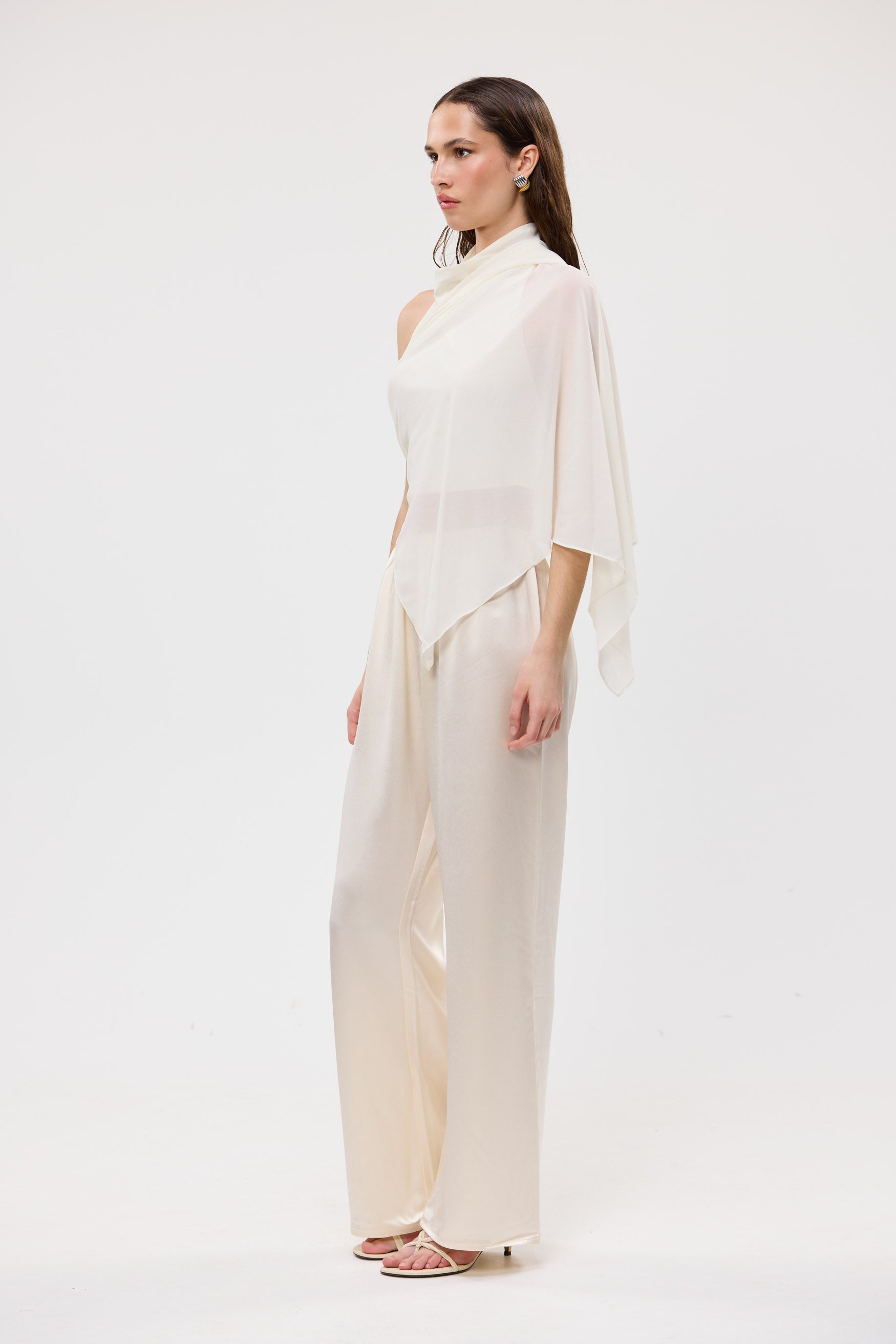 bubish Hailey Cowl Neck Top Ivory TOP