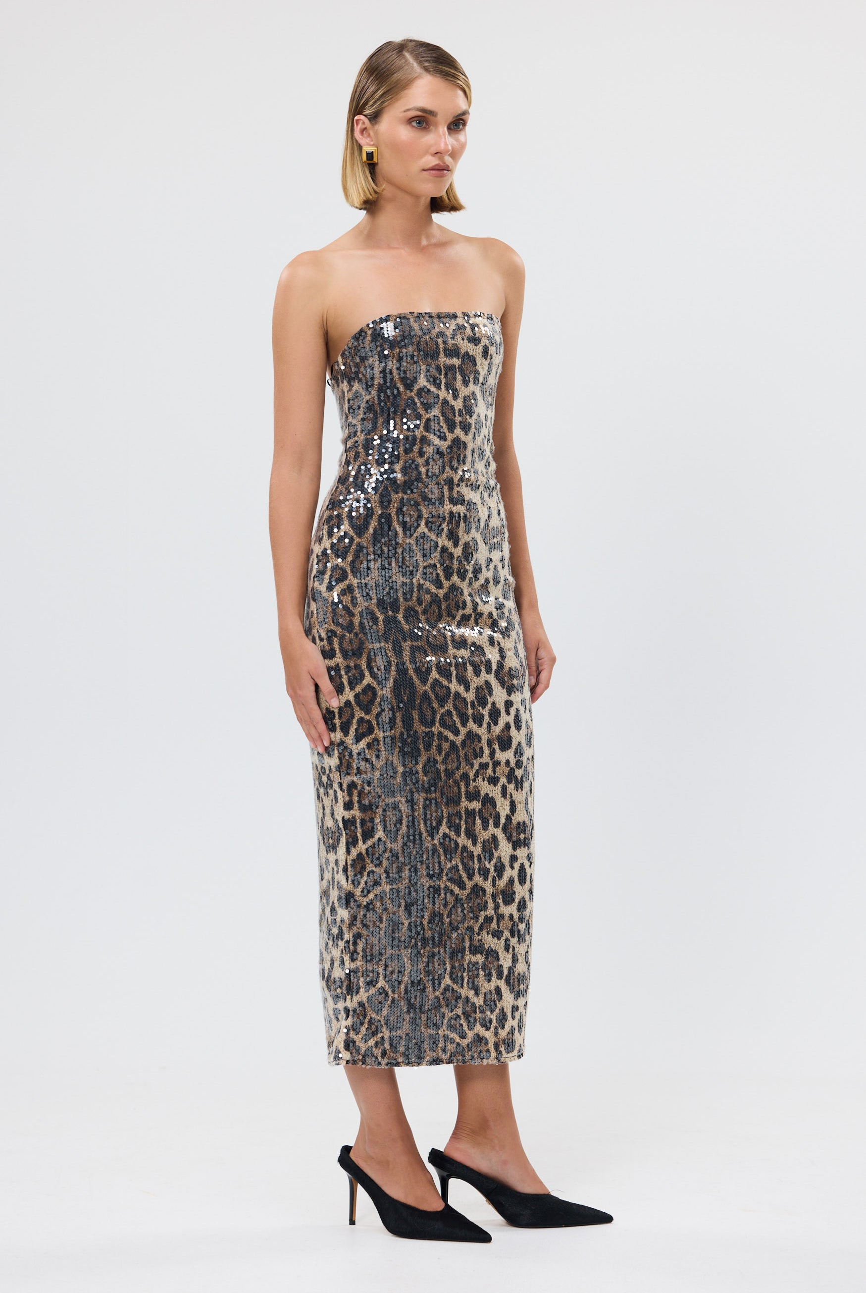 bubish Indy Sequin Dress Leopard PARTY DRESS