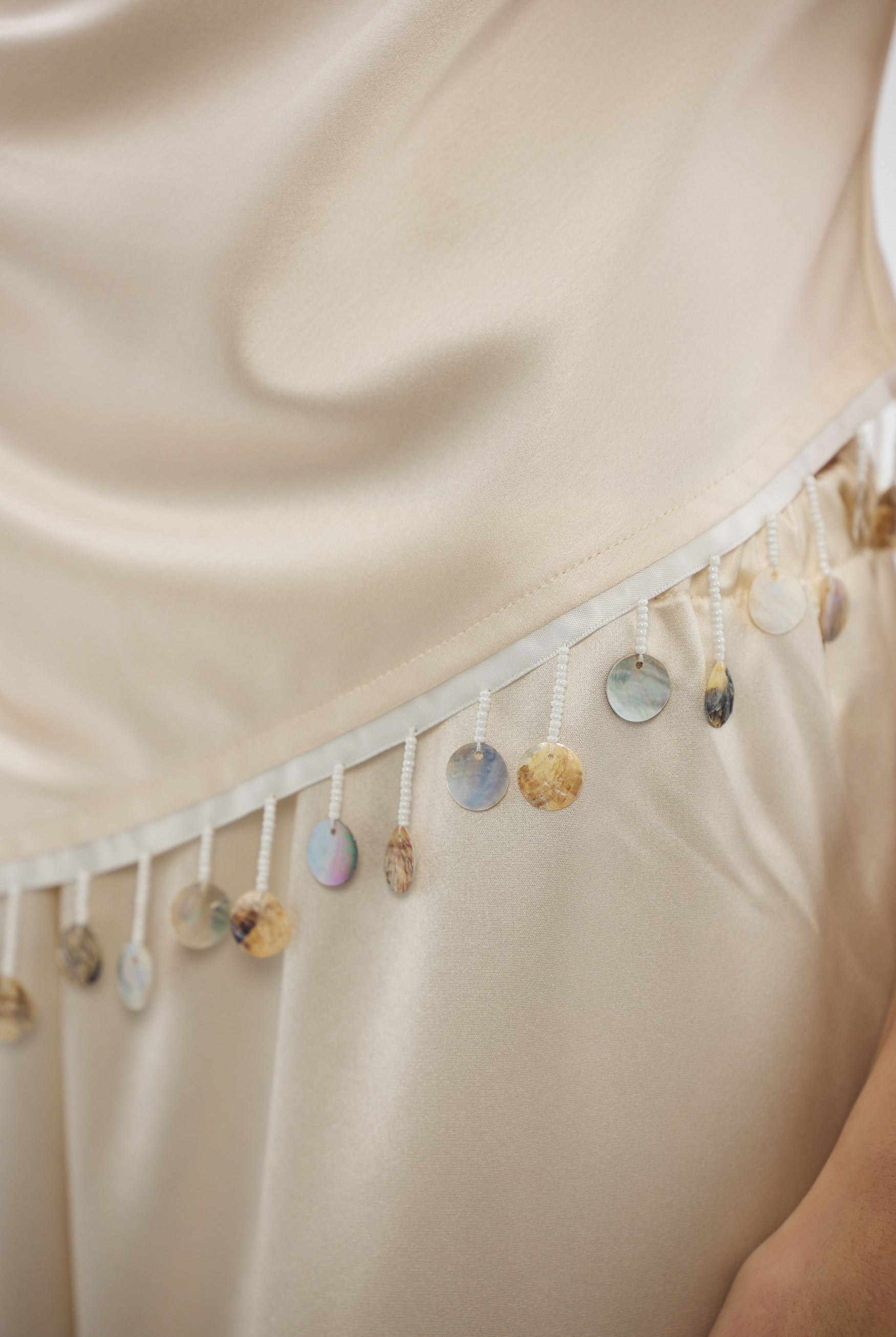 bubish Laila Shell Cowl Neck Top Ivory TOP