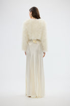 bubish Manhattan Crop Feather Jacket Ivory JACKET